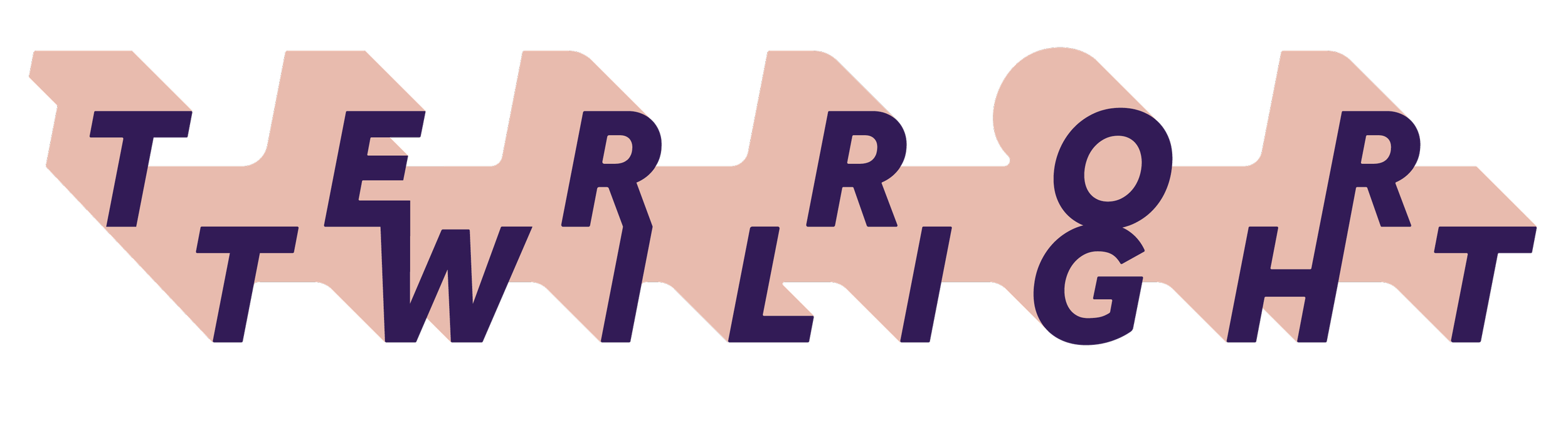 Text that reads "TERROR TWILIGHT" in stylized 3D letters with purple and pink colors.