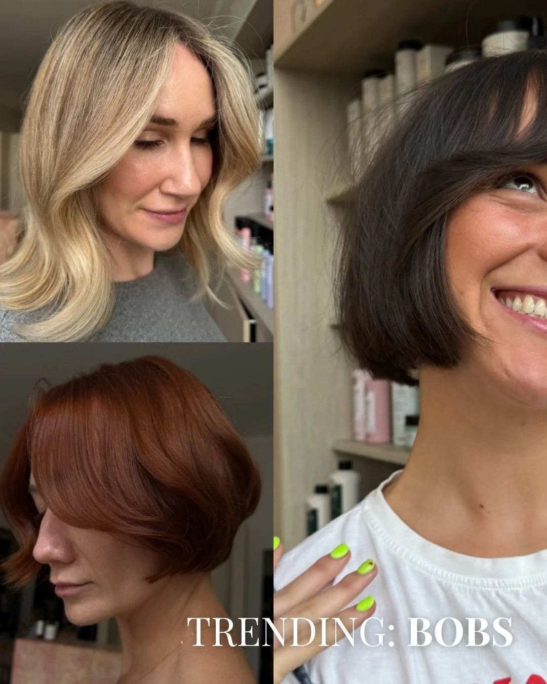 Short, sharp, and always in style ✂️ The bob is the ultimate balance of structure and softness; tailored to your face, your texture, and your lifestyle.

Blunt, French, or long&hellip; there&rsquo;s a bob for everyone.
🎀 Comment your favourite! 🎀


