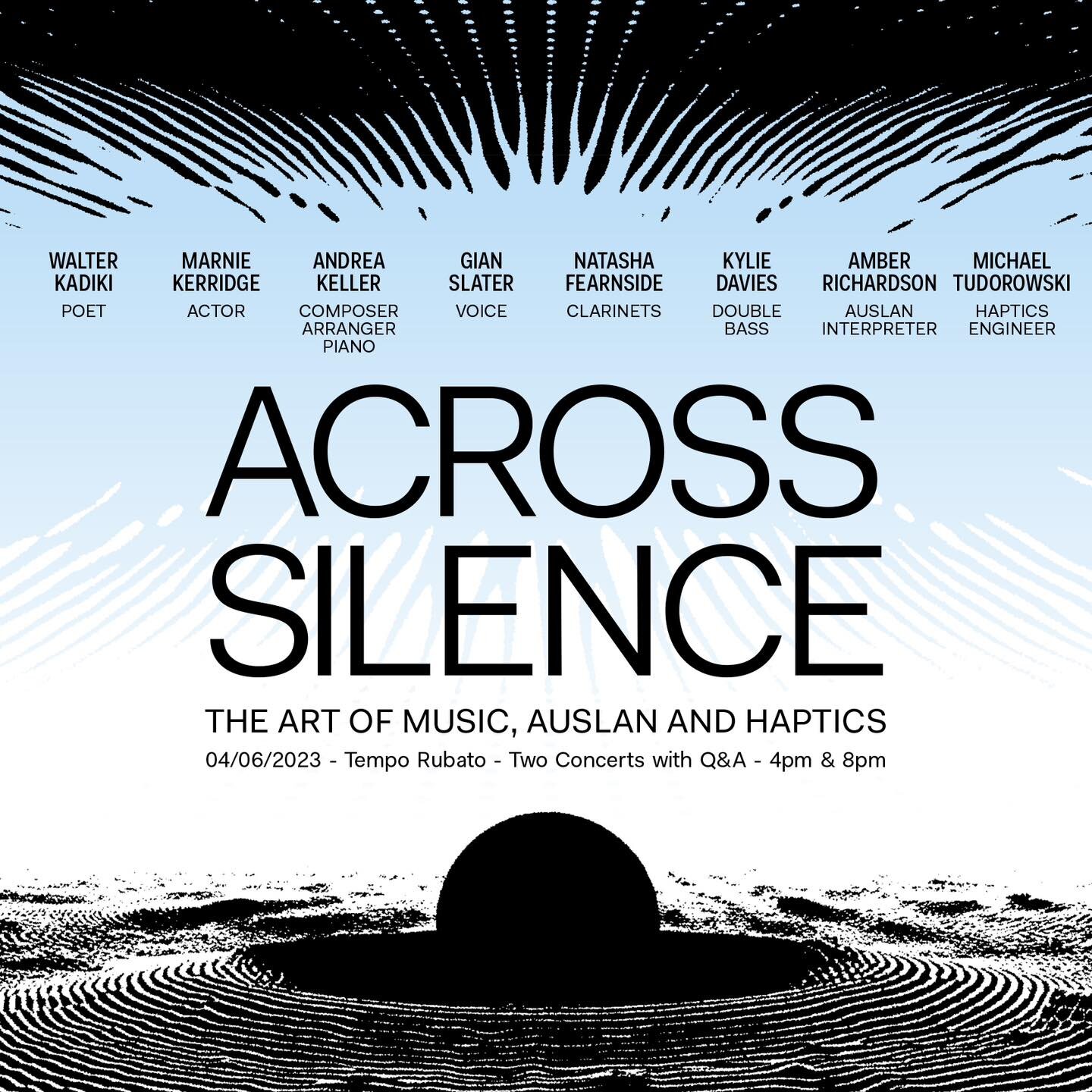 Introducing the art of Haptics in &lsquo;Across Silence&rsquo;! This has been such an incredible project to be involved in and I can&rsquo;t wait to share these performances, followed by a Q &amp; A. Come along and find out about this special project