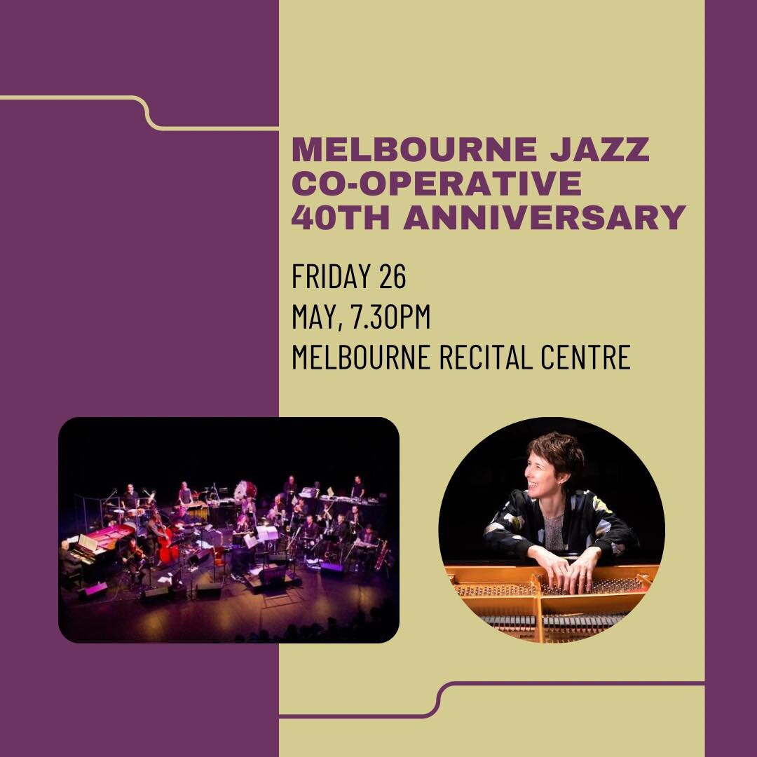 This is going to be a true celebration of our Australian Jazz Artists and all-original Australian works! I&rsquo;m looking forward to sharing the stage with everyone involved and celebrating the 40th anniversary of the @melbjazzcoop at @melbrecital! 