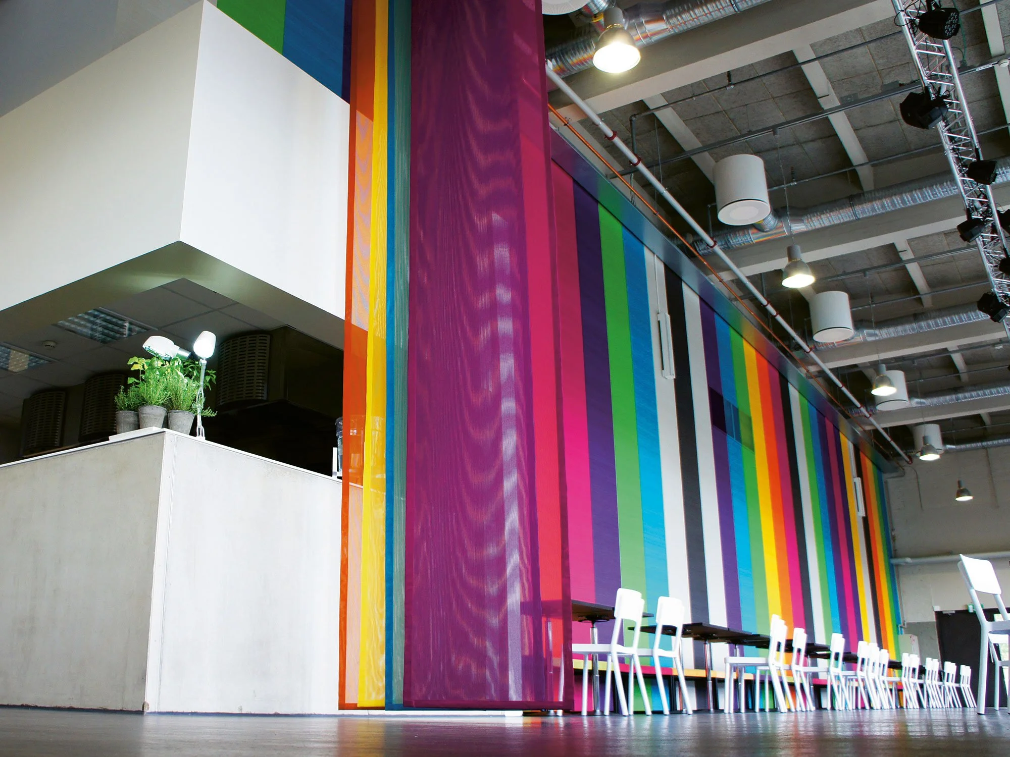 Restaurant interior of Logomo Kitchen at the Logomo Event Centre, Turku.