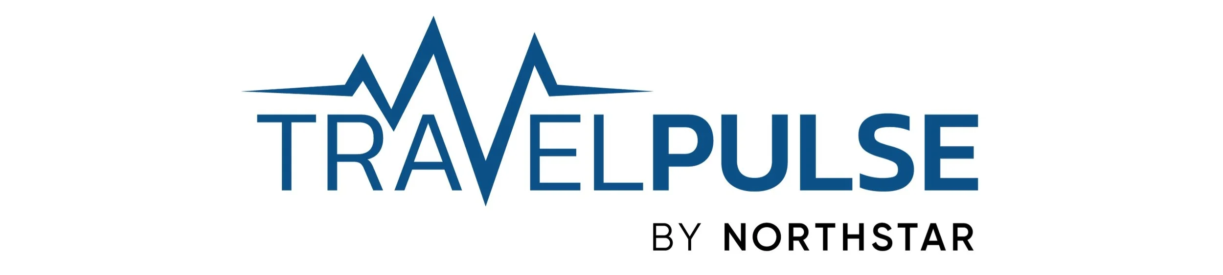 TravelPulse logo with a stylized pulse line above the text and 'by NorthStar' below.