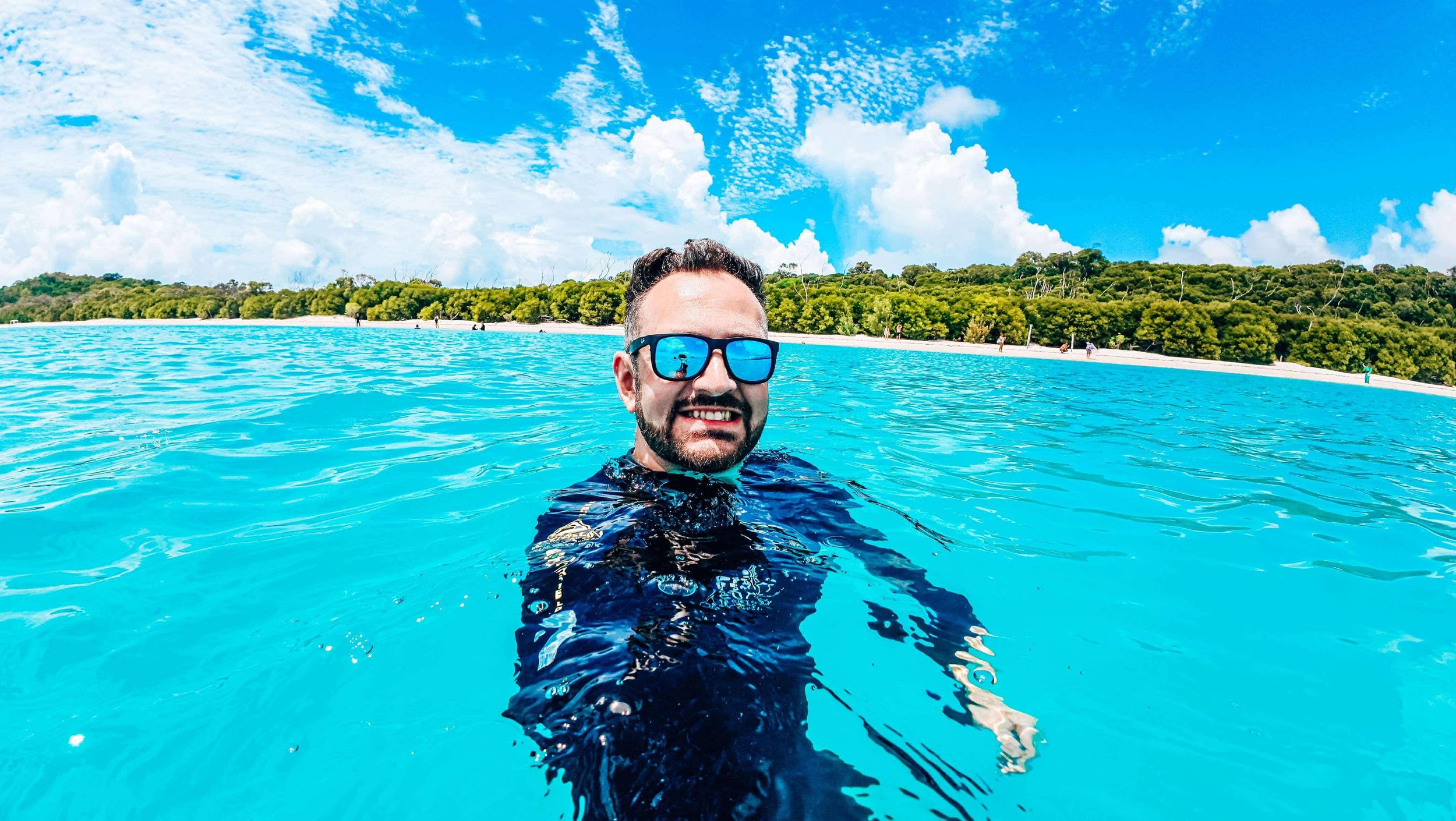 Ben Swimming on a Shore Excursion