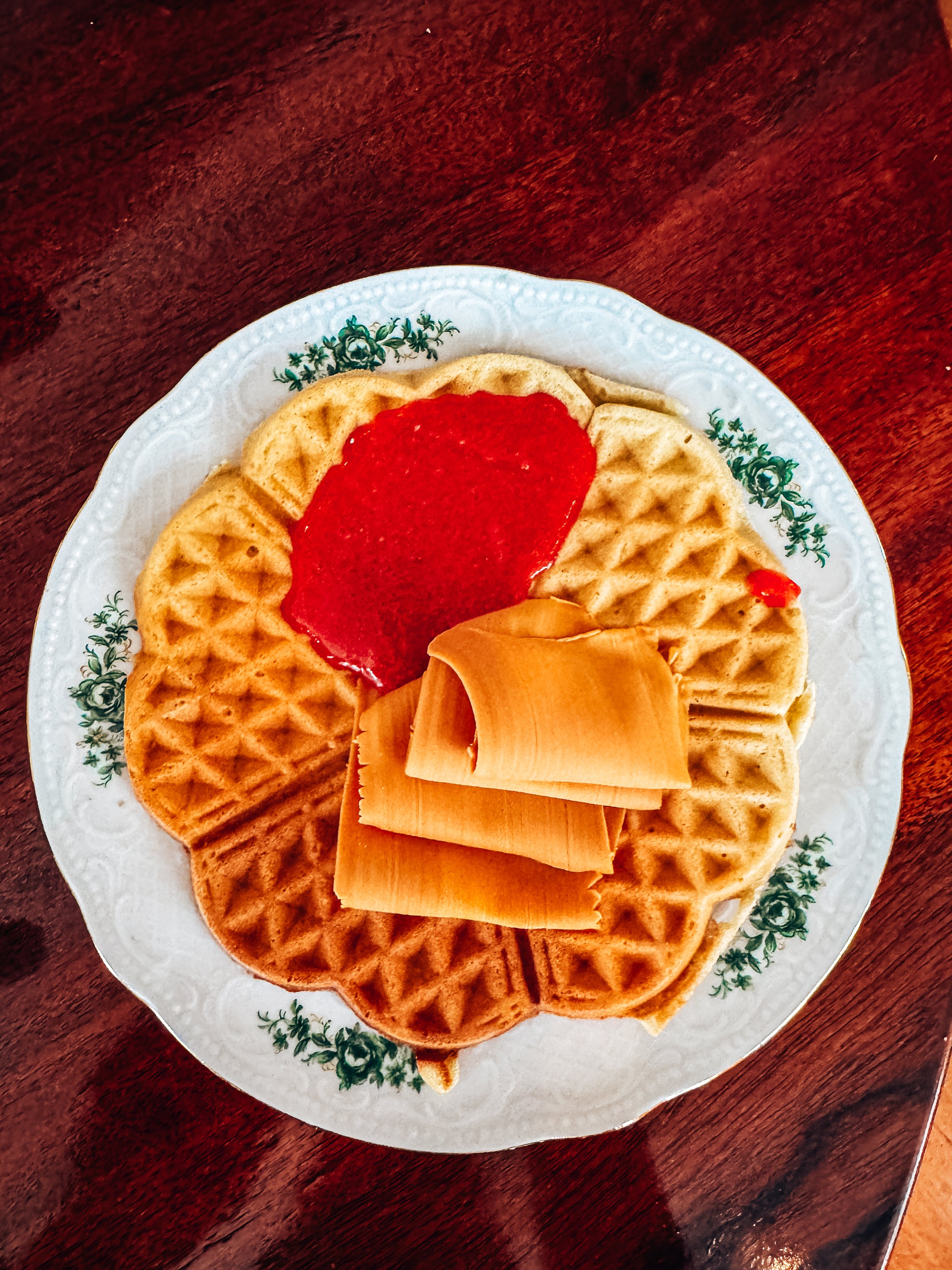 Norwegian Waffles with Brown Cheese