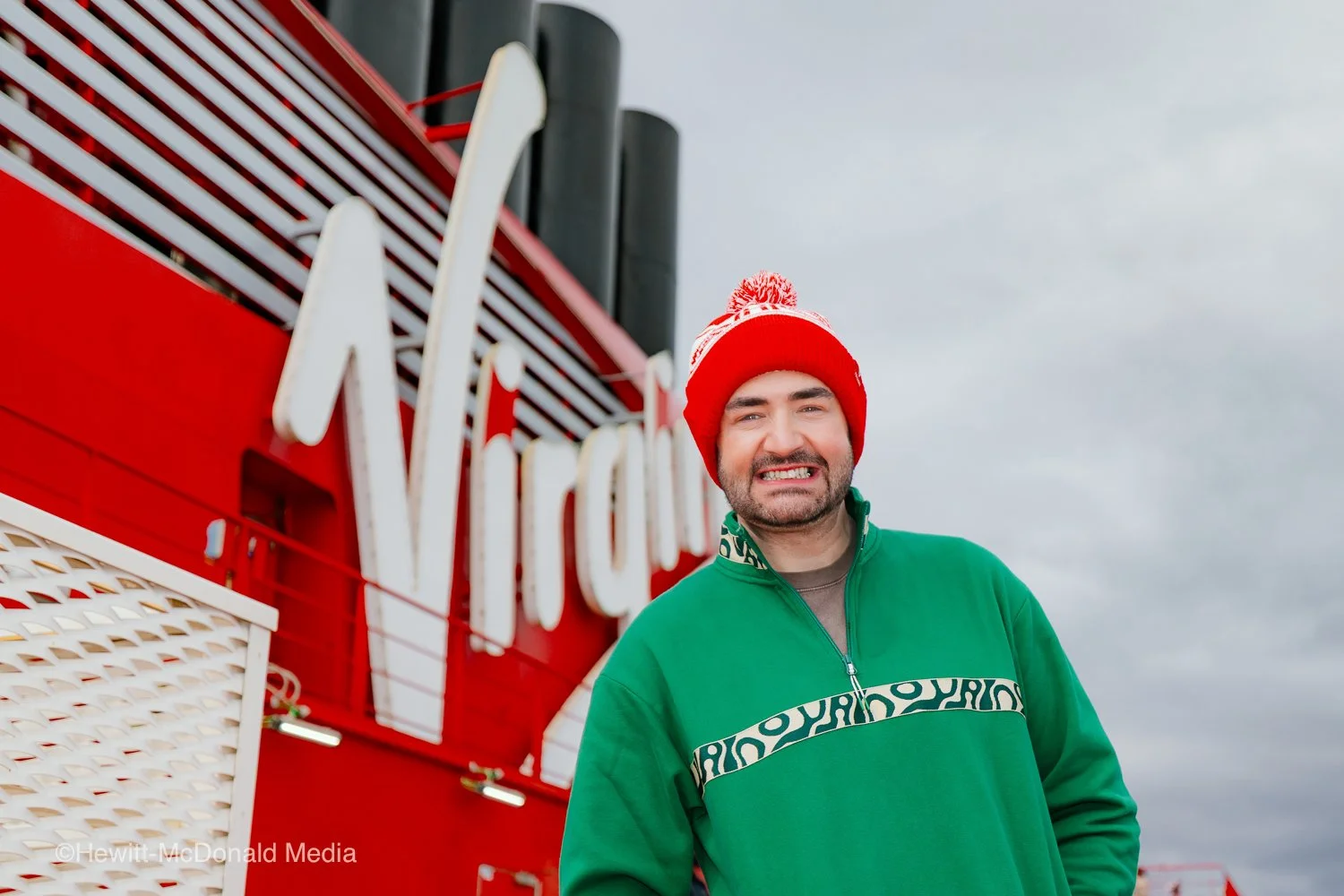 Ben Wearing Winter Clothes from the Virgin Alaska Popup