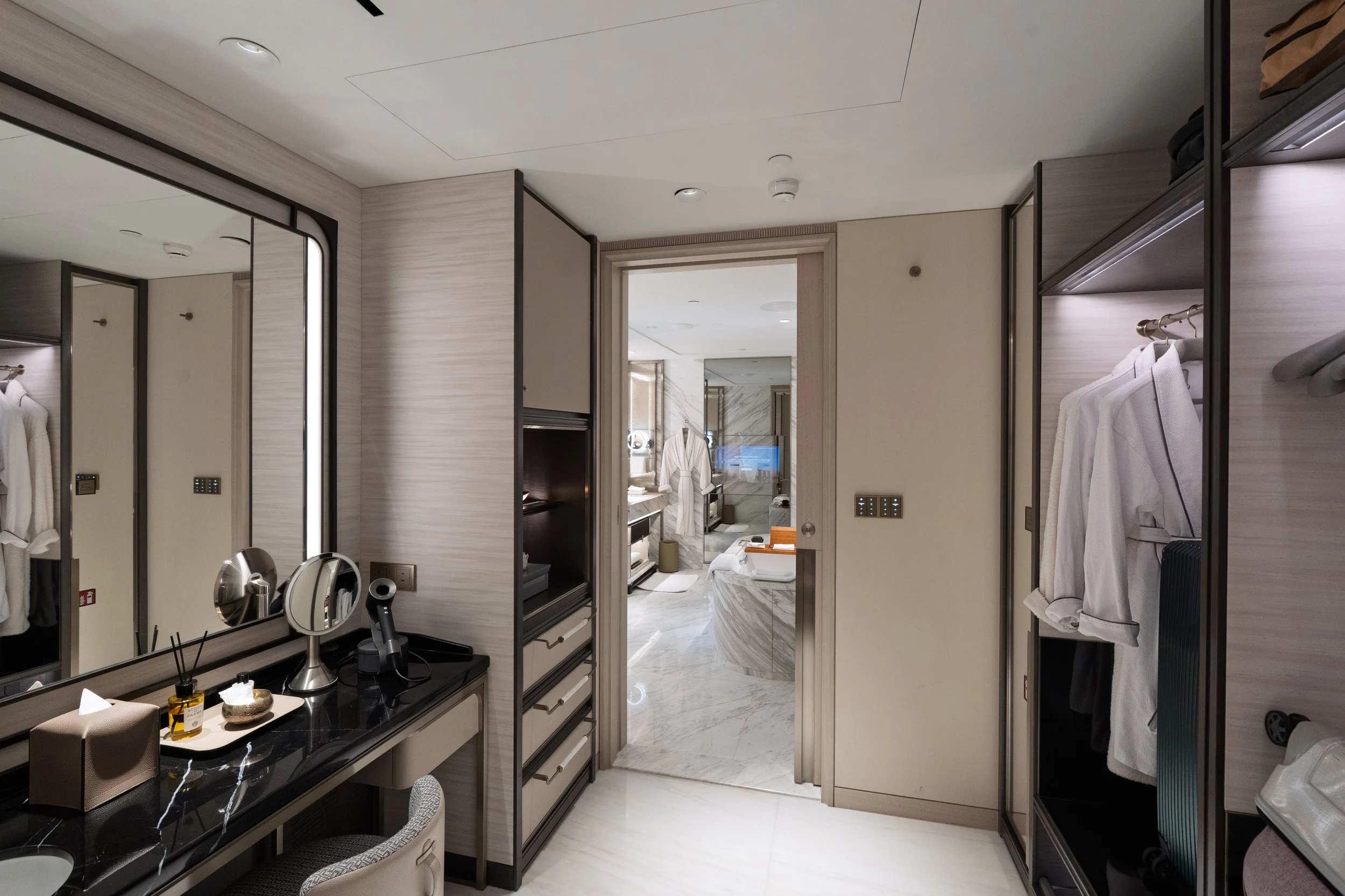 massive walk-in wardrobe