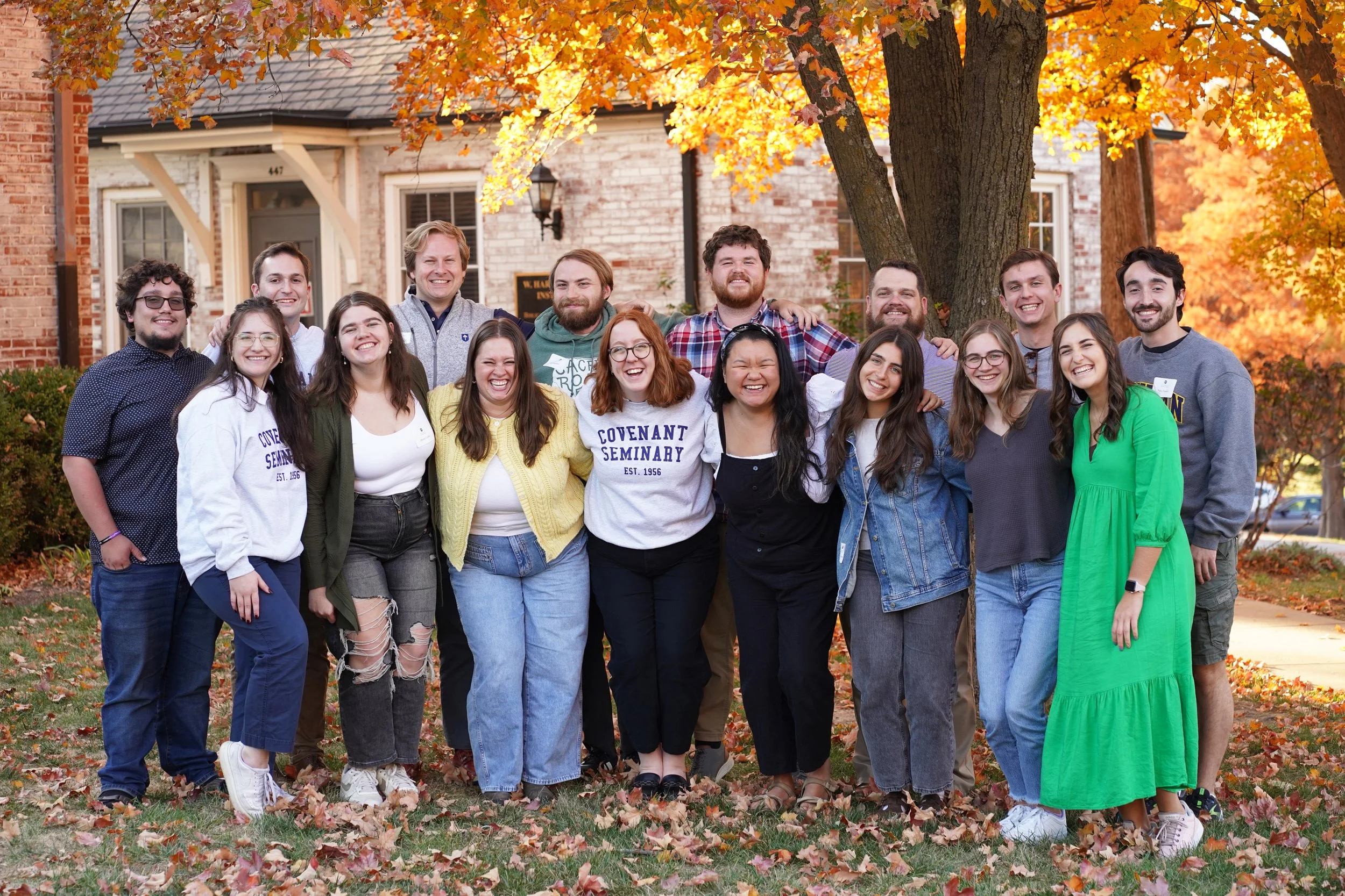 A group photo of RUF interns at Covenant Seminary, smiling