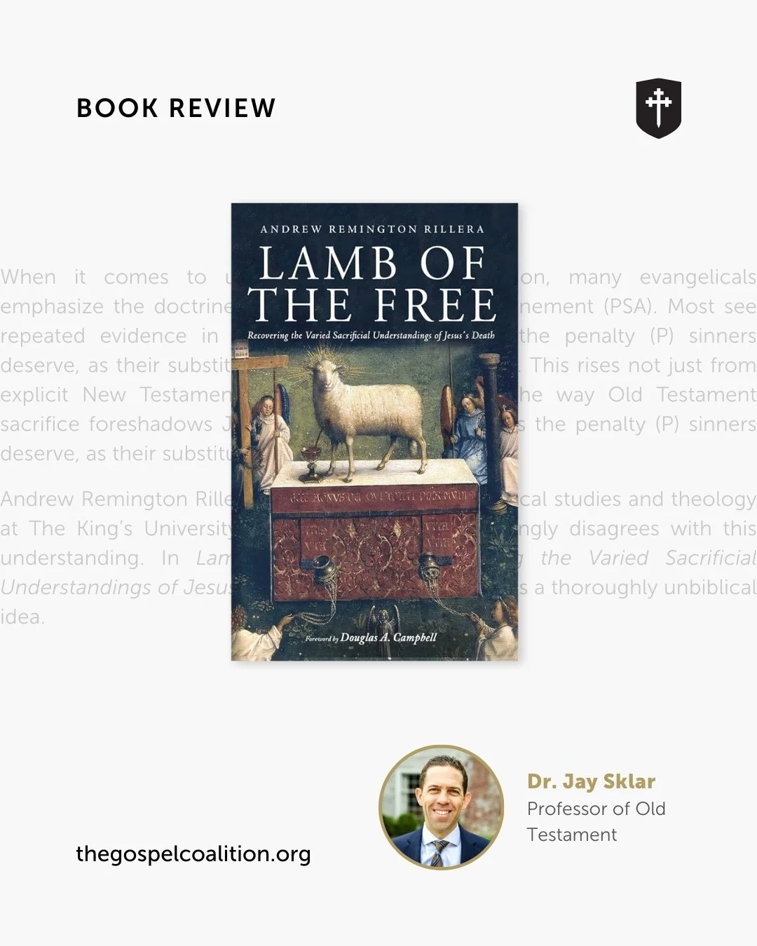 "If Christ&rsquo;s death for our sins is where the gospel begins, getting it right matters deeply indeed."
ㅤ
In this review of Andrew Remington Rillera's 𝘓𝘢𝘮𝘣 𝘰𝘧 𝘵𝘩𝘦 𝘍𝘳𝘦𝘦, Dr. Jay Sklar argues that penal substitutionary atoneme