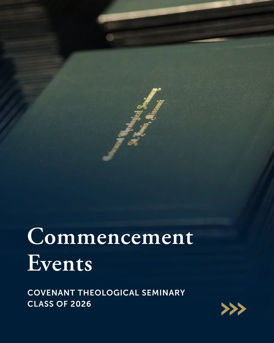 Save the Dates: Covenant Theological Seminary's annual commencement exercises will be held on Friday, May 15, 2026 at First Free Church in Ballwin, MO. Rev. Joe Novenson, former pastor of Lookout Mountain Presbyterian Church, will address the graduat