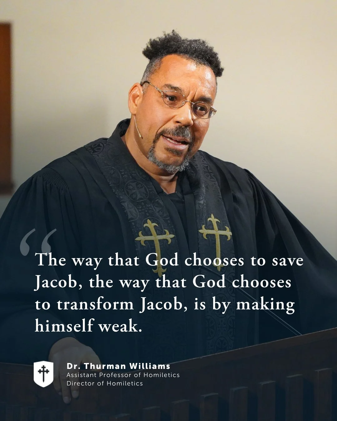 In chapel this week, Dr. Thurman Williams preached on Genesis 32:22&ndash;32, "The Struggle is Real," explaining how Jacob's wrestling with God and God's condescension to Jacob points to how Jesus, the greater Jacob, made himself weak for o