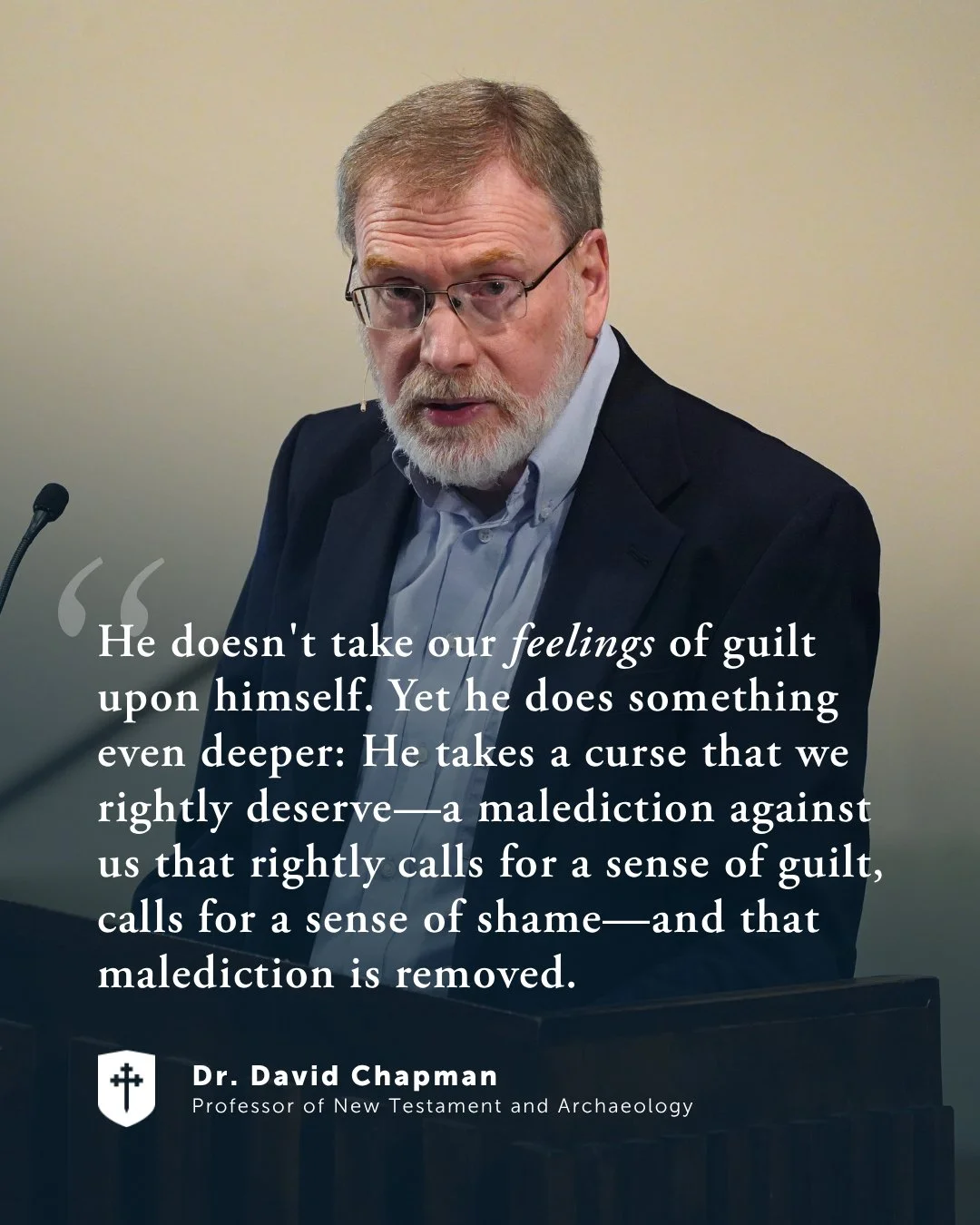 Yesterday in chapel, Dr. David Chapman preached a message entitled "The Accursed Tree" from Deuteronomy 21:22&ndash;23 and Galatians 3:10&ndash;14, tracing the law about hanging on a tree from its ancient Near Eastern context all the way to