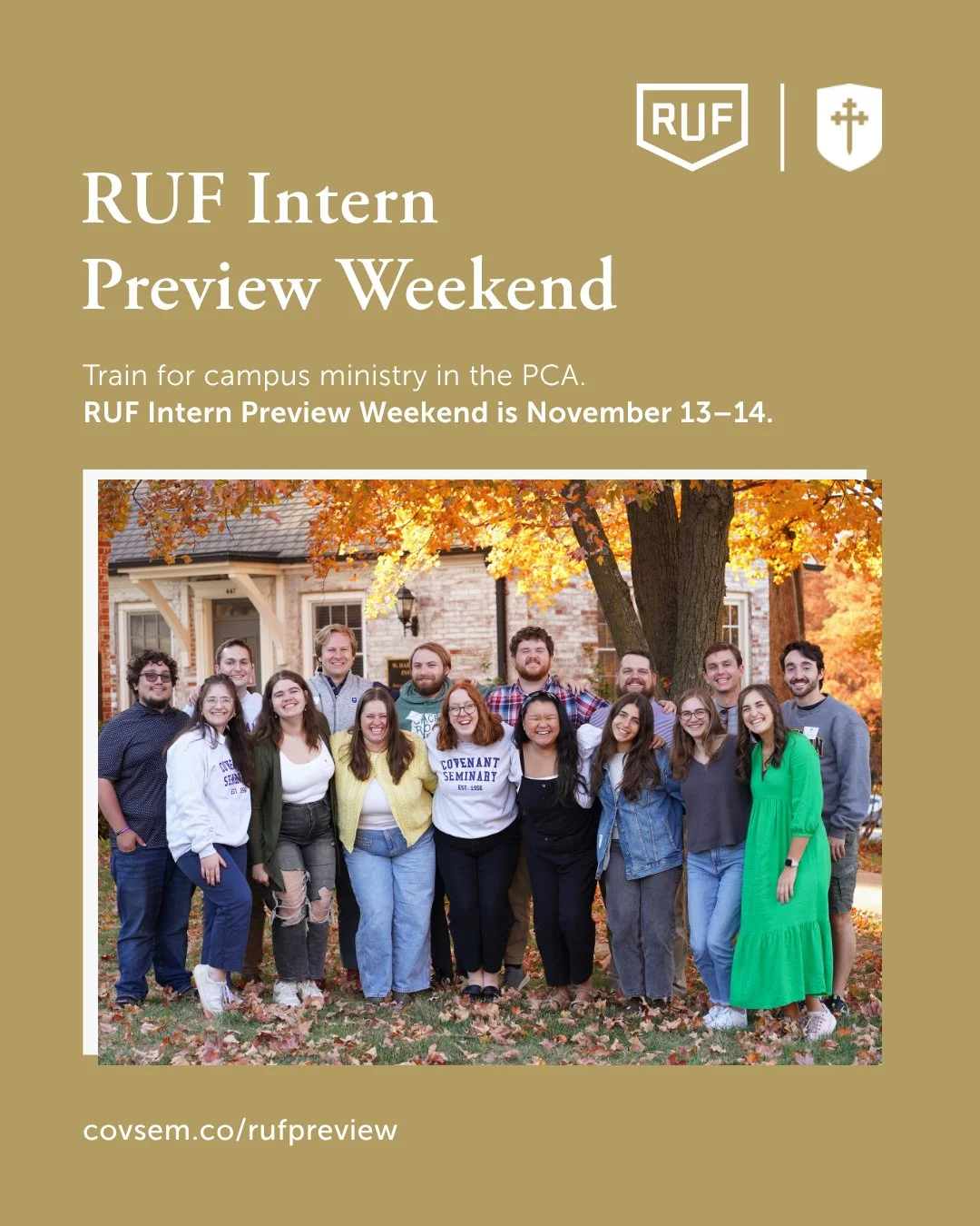 There's no better place to train for campus ministry in the PCA than at its denominational seminary.
ㅤ
Covenant's @rufnational Intern Preview Weekend is a Friday&ndash;Saturday experience designed to give RUF interns a taste of life in seminary.
ㅤ
Ar