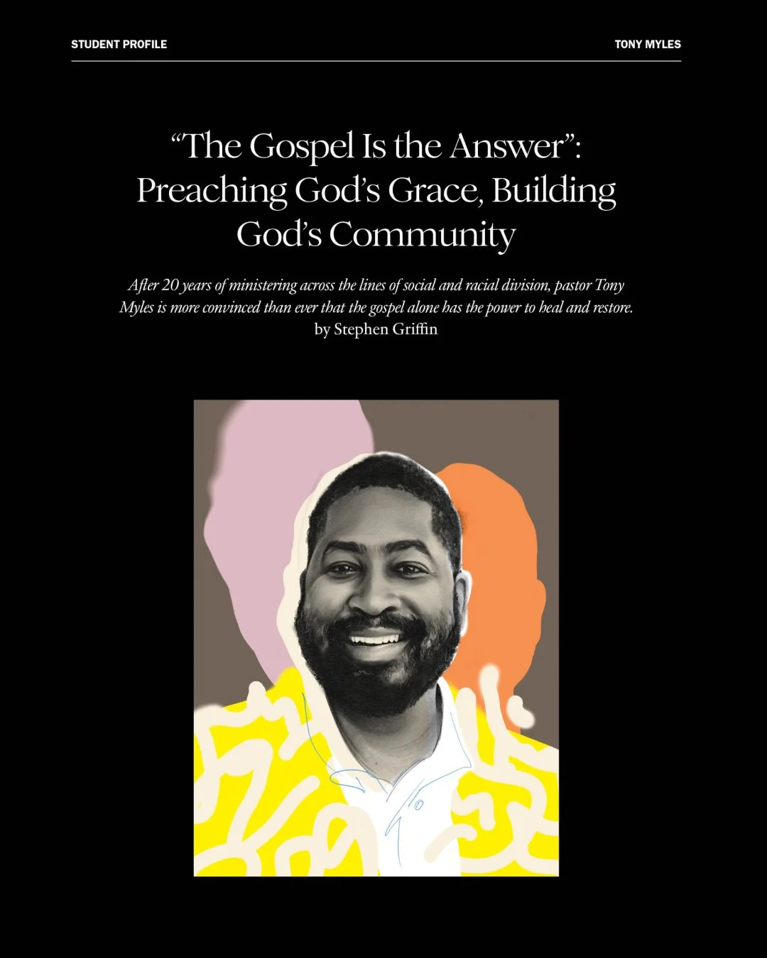 Student Profile on Rev. Tony Myles