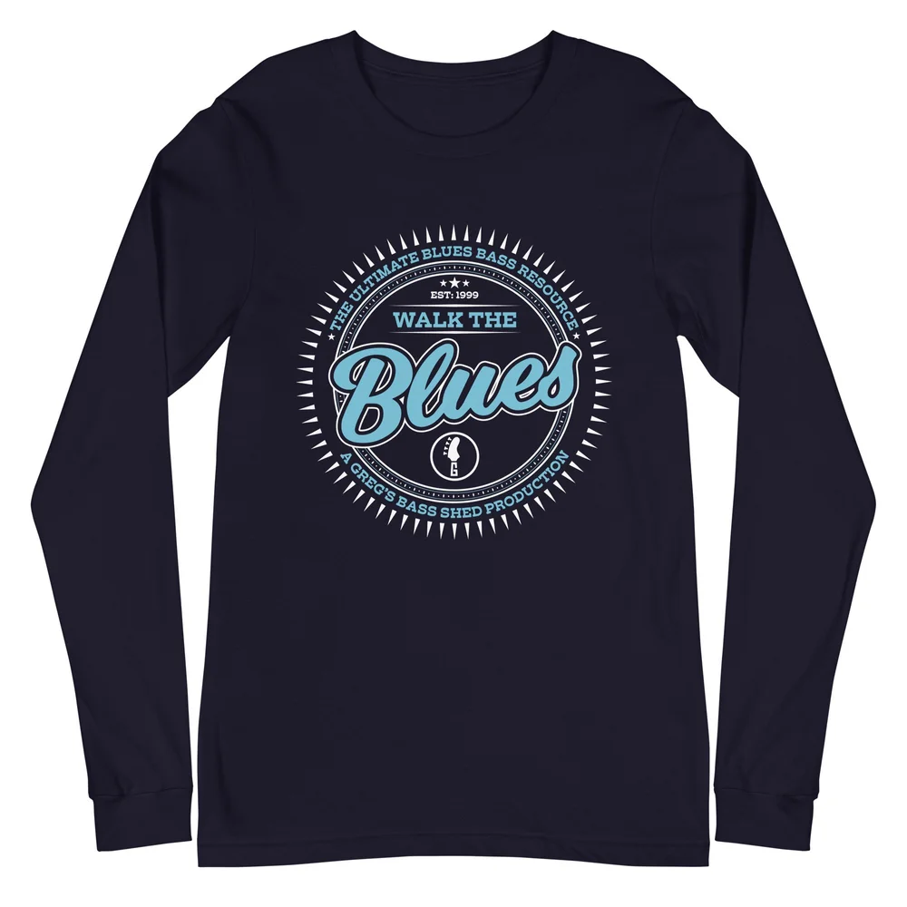 Long Sleeve 'Walk the Blues' T-shirt  Shop Homepage