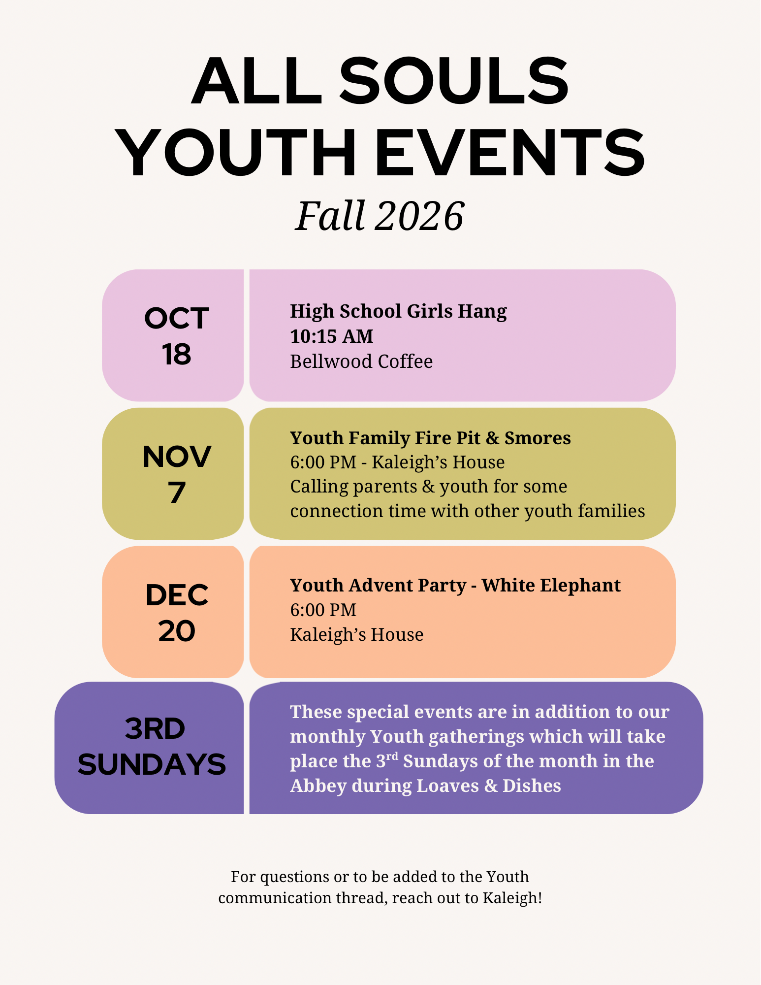 Youth High School Girls Coffee