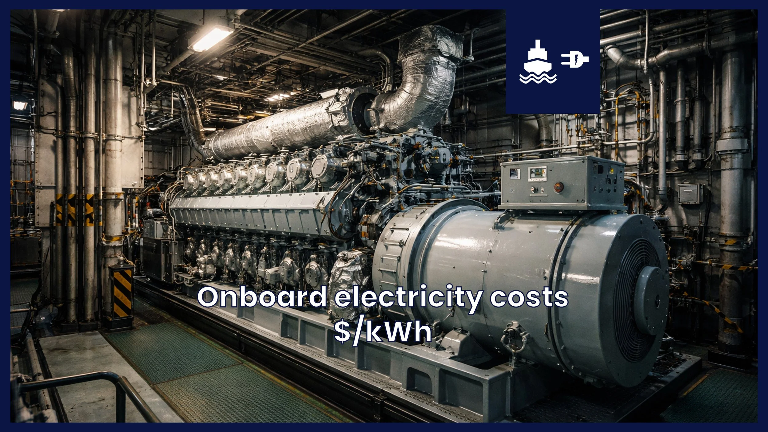 What does it cost to generate electricity onboard a ship?
