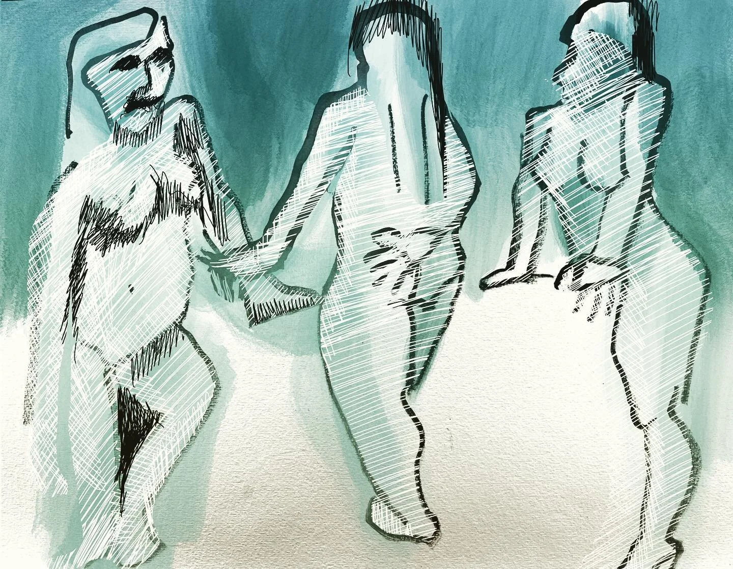 Hanging around. 
-

#drawnfromlife #drawnbyhand #drawfrommodels #drawingeachday #drawingaday2022 #illustrationartists #drawnpictures