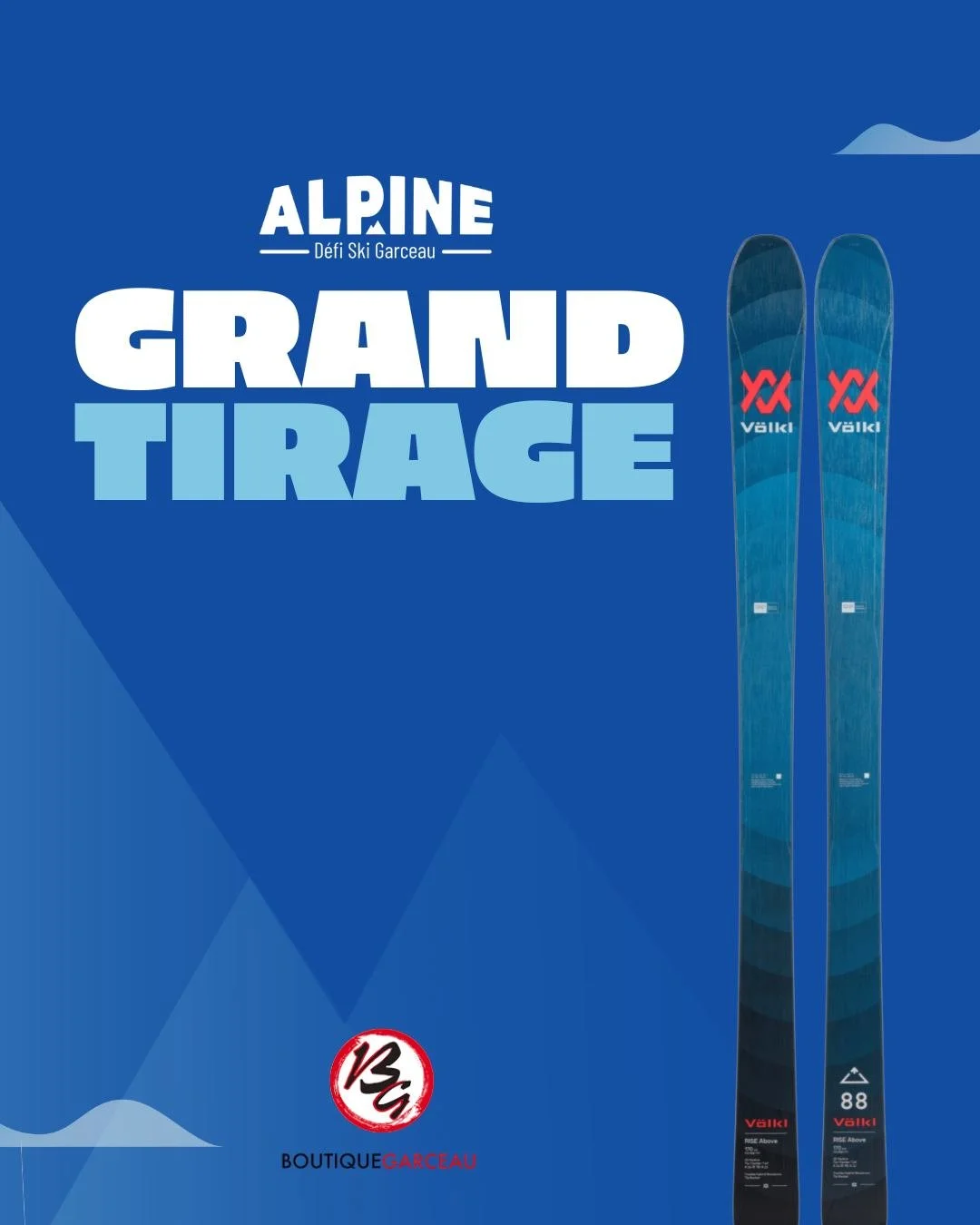 🎟️ ALERTE GROS LOT 🎟️

Gr&acirc;ce &agrave; la Boutique @skigarceau , le premier prix du grand tirage du D&eacute;fi Alpine du 7 f&eacute;vrier, c&rsquo;est une paire de skis Volkl Rise Above 88 (177 cm) d&rsquo;une valeur de 870 $ 🎿

Oui. Exactem