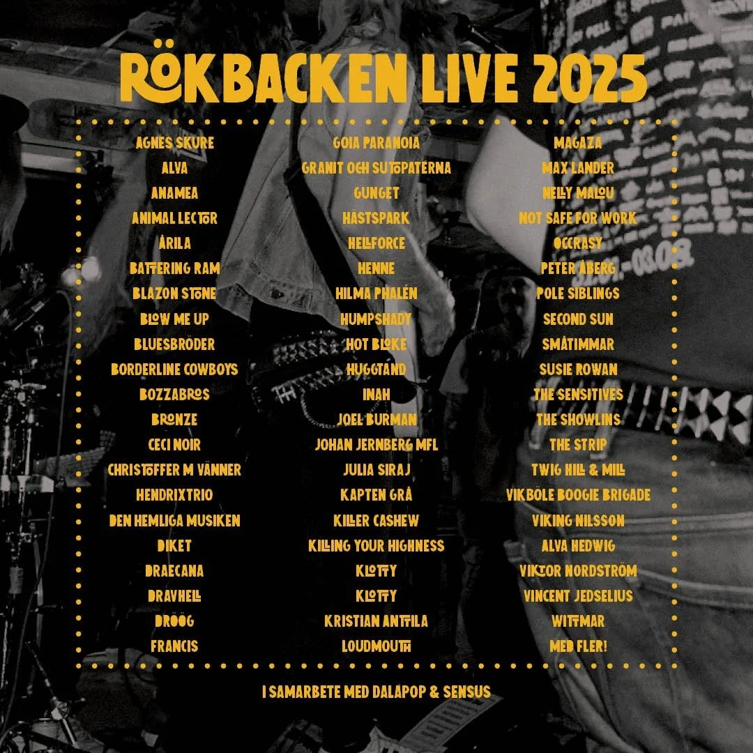 R&Ouml;KBACKEN LIVE 2025!

Det &auml;r ju inte utan att vi b&ouml;rjar n&aring; m&aring;lsn&ouml;ret p&aring; det h&auml;r lelle &aring;ret och det &auml;r ju heller inte utan att det varit lite r&ouml;j i r&ouml;ken! 70+ akter (vi har f&ouml;rs&ouml