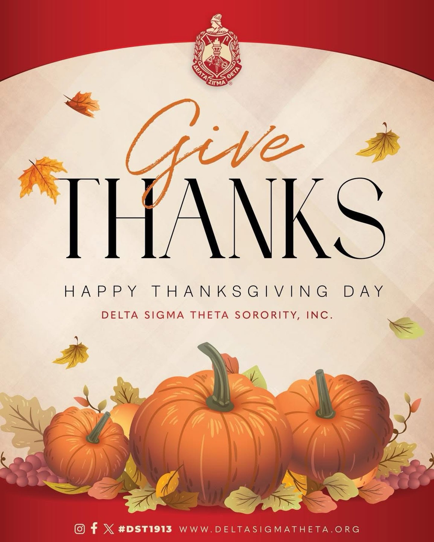 Happy Thanksgiving to our sorors, partners, and friends!

This season reminds us of the quiet power of presence - the gift of sitting, laughing, sharing, and simply being together. As we gather with loved ones, let us embrace gratitude, generosity, a