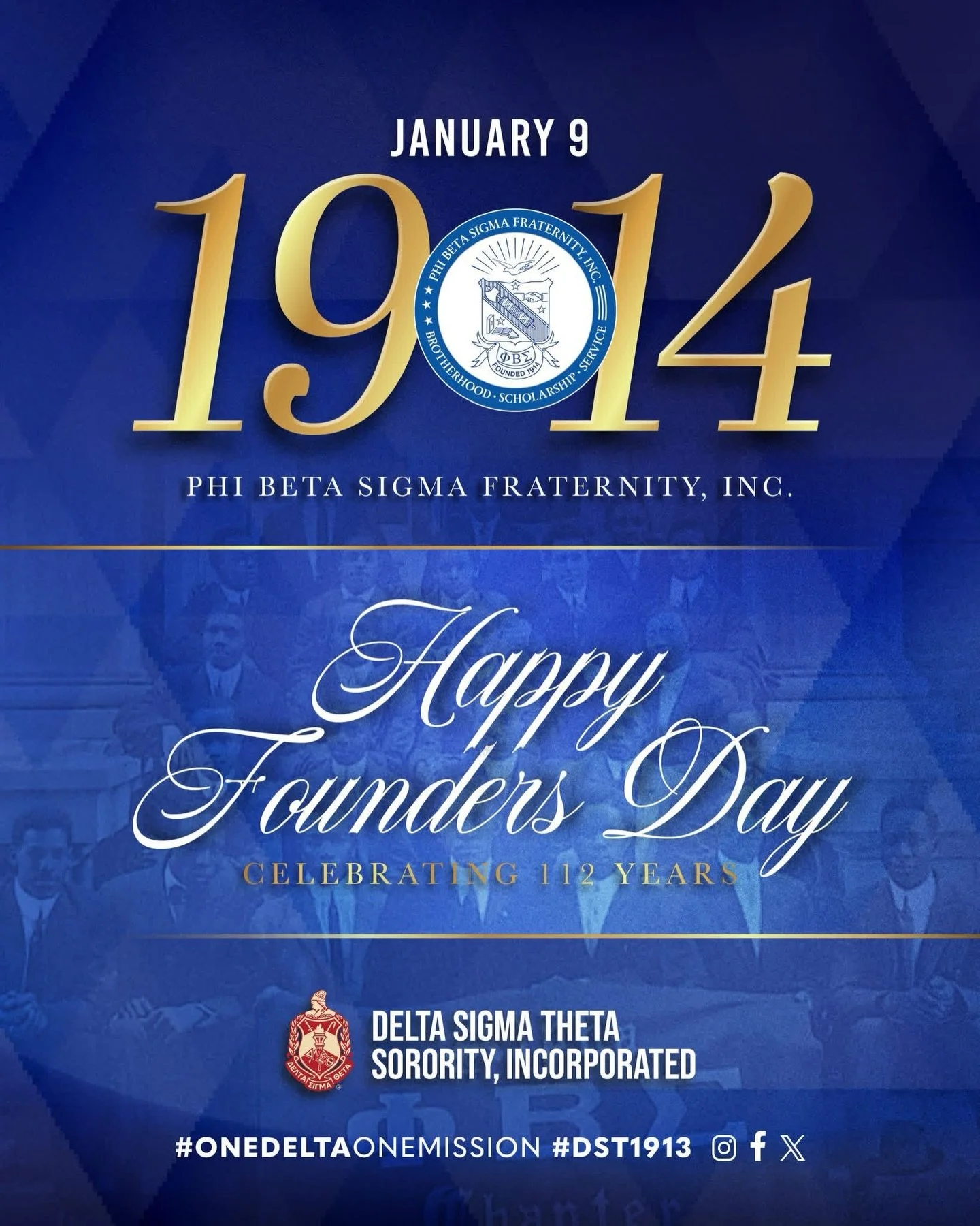 Congratulations to the purposeful, progressive, and principled men of Phi Beta Sigma Fraternity, Incorporated, on 112 years of brotherhood and service! Today we honor your commitment to culture for service and service for humanity. 

May you continue