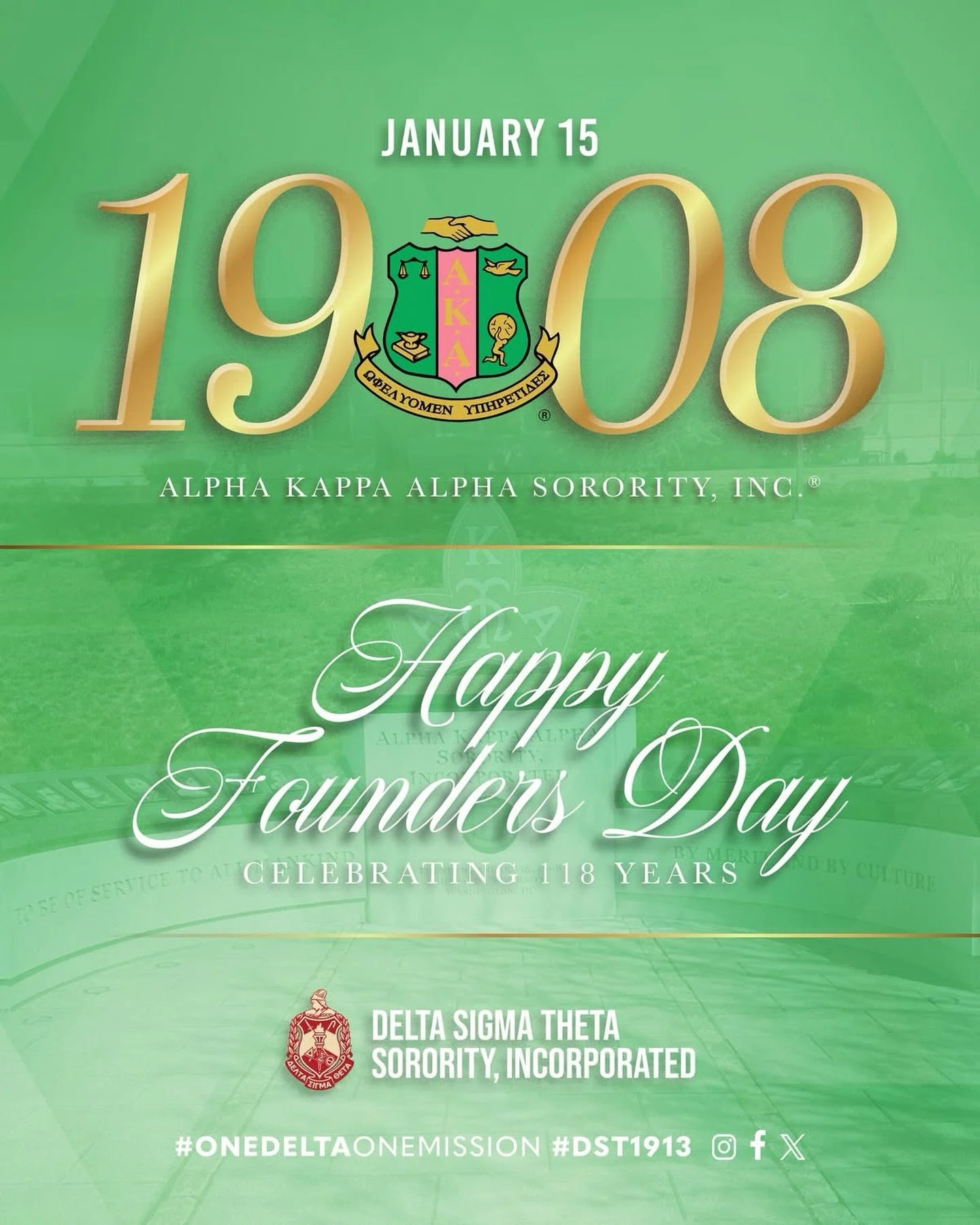 Congratulations to the amazing, accomplished, and admirable women of Alpha Kappa Alpha Sorority, Incorporated, on 118 years of sisterhood and service! Today we honor your steadfast commitment to being a Service to All Mankind.

May you continue to le