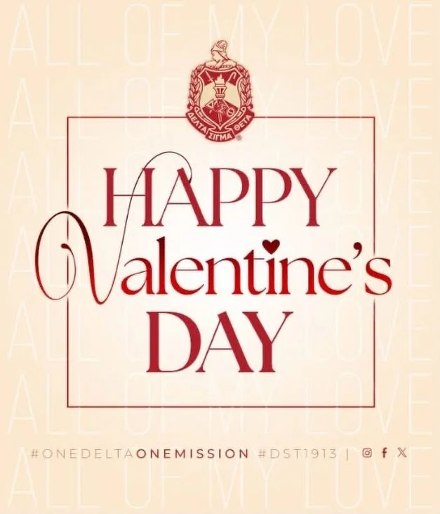 With all of our love - Happy Valentine&rsquo;s Day from Delta Sigma Theta Sorority, Incorporated ❤

#DST1913 #OneDeltaOneMission