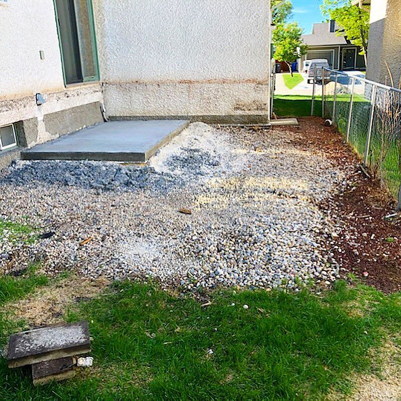 Quick little before &amp; after of a backyard patio. 

#landscape #winnipeg #manitoba #FLI #landscaping #patio