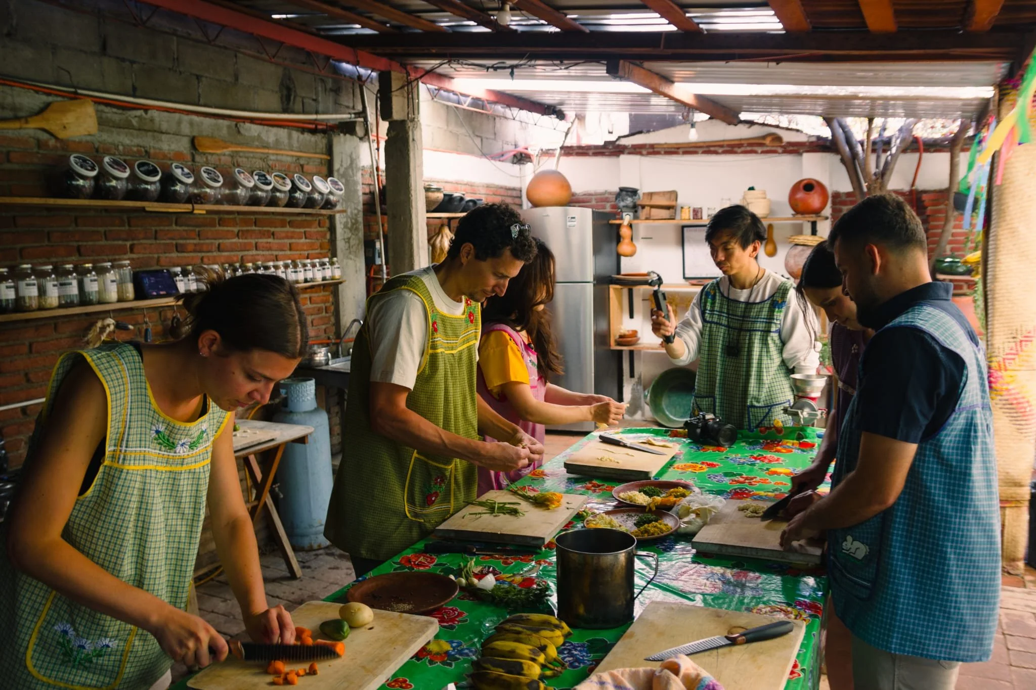 small group Oaxaca cooking class at Quinta Brava
