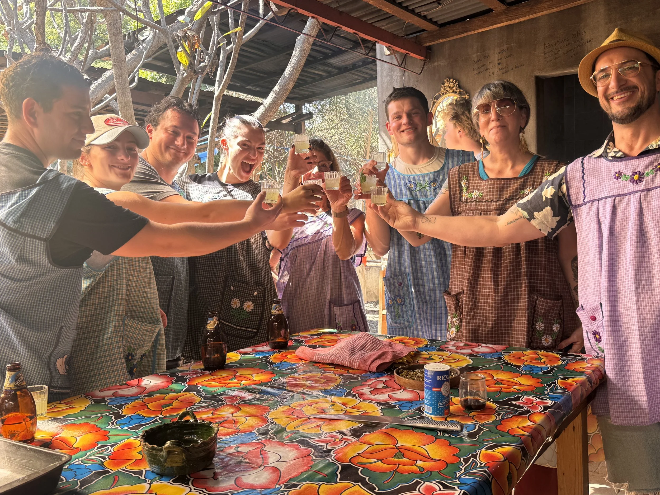 Educational mezcal pairing guided by experts at Quinta Brava Oaxaca