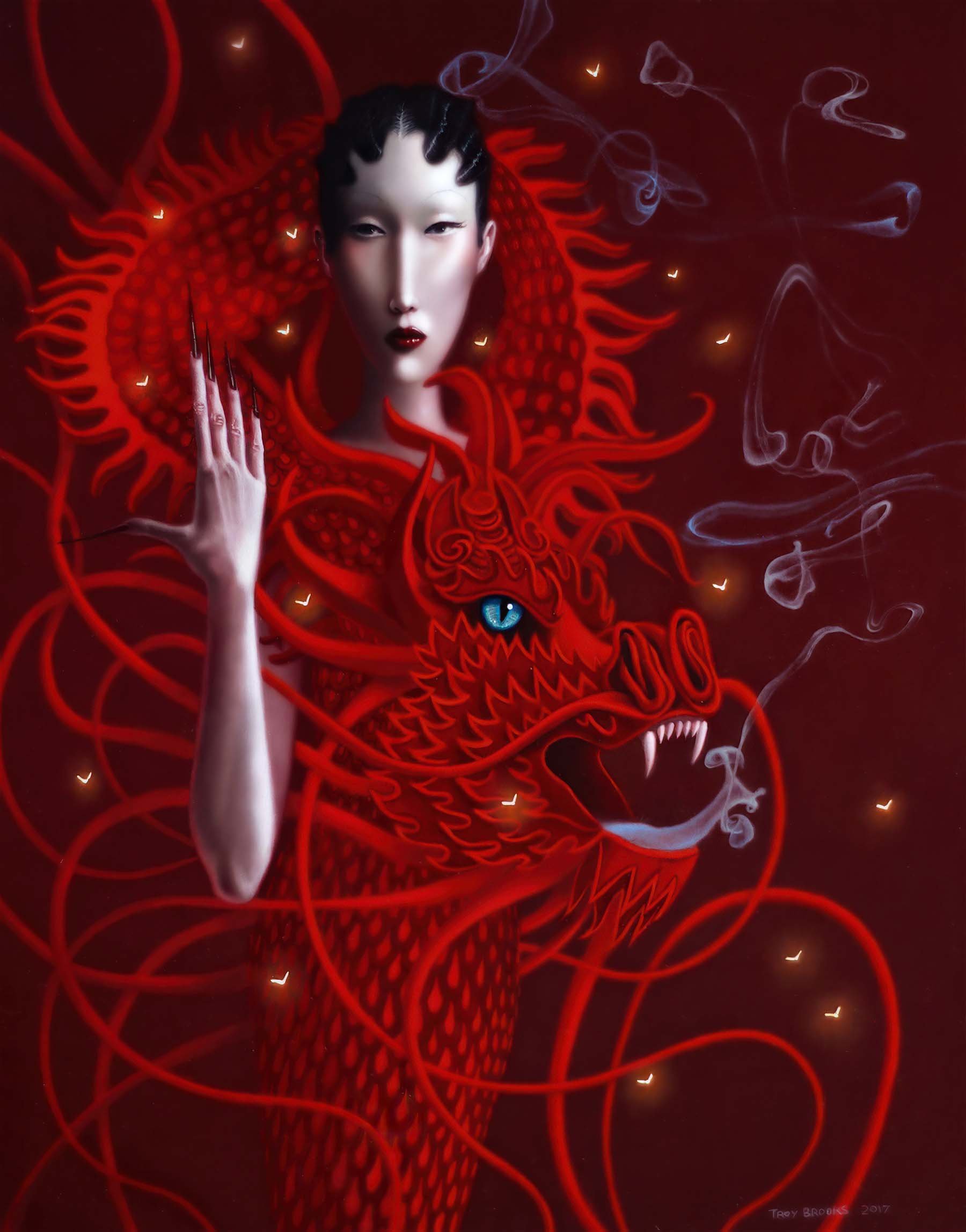 Higanbana - oil on panel - 11"x14"