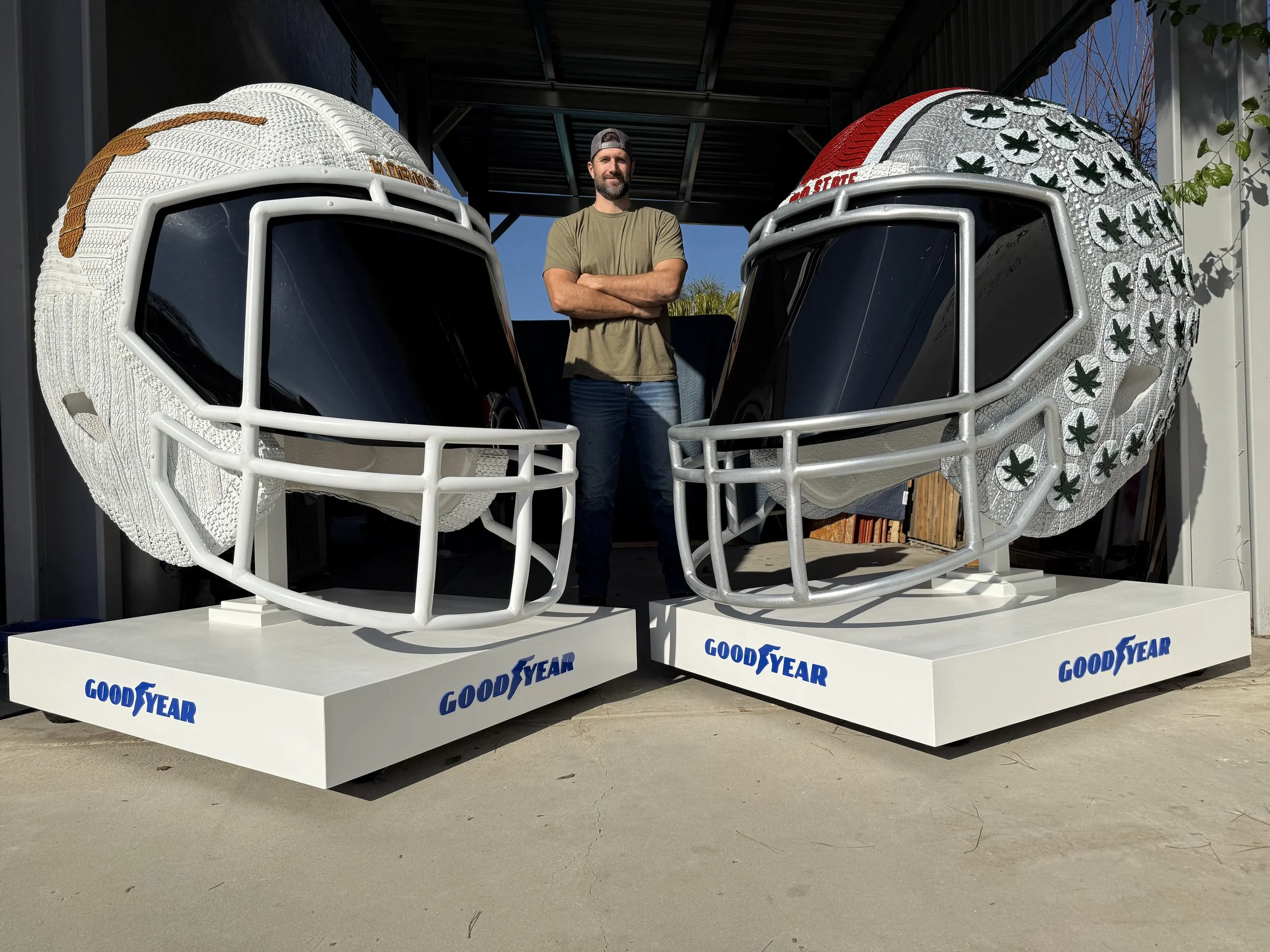 Blake McFarland, BM sculptures, Tire art, tire sculptures