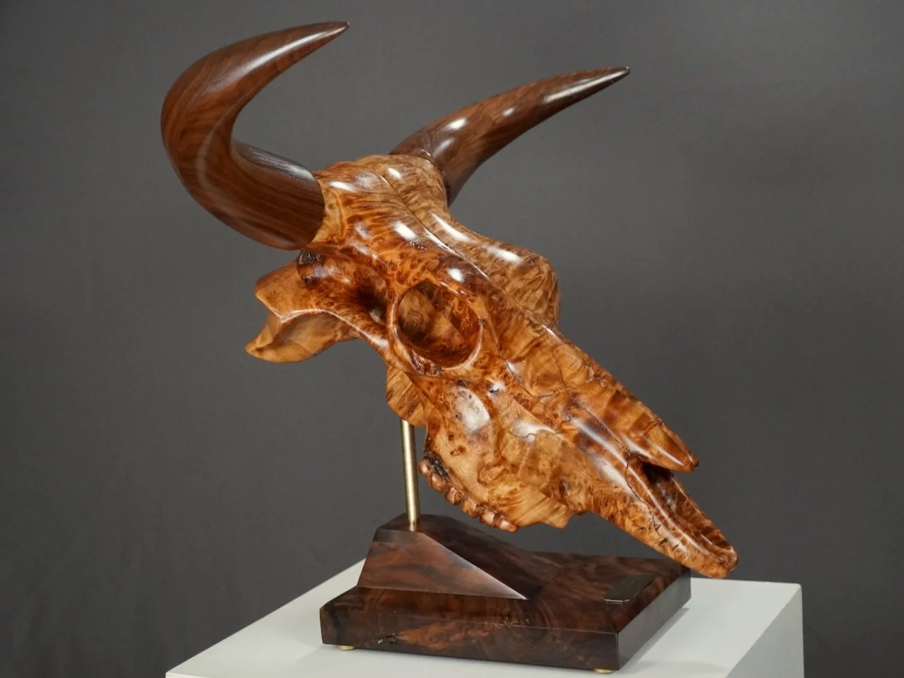 Bullseye,  Blake McFarland BM sculptures Bull Skull