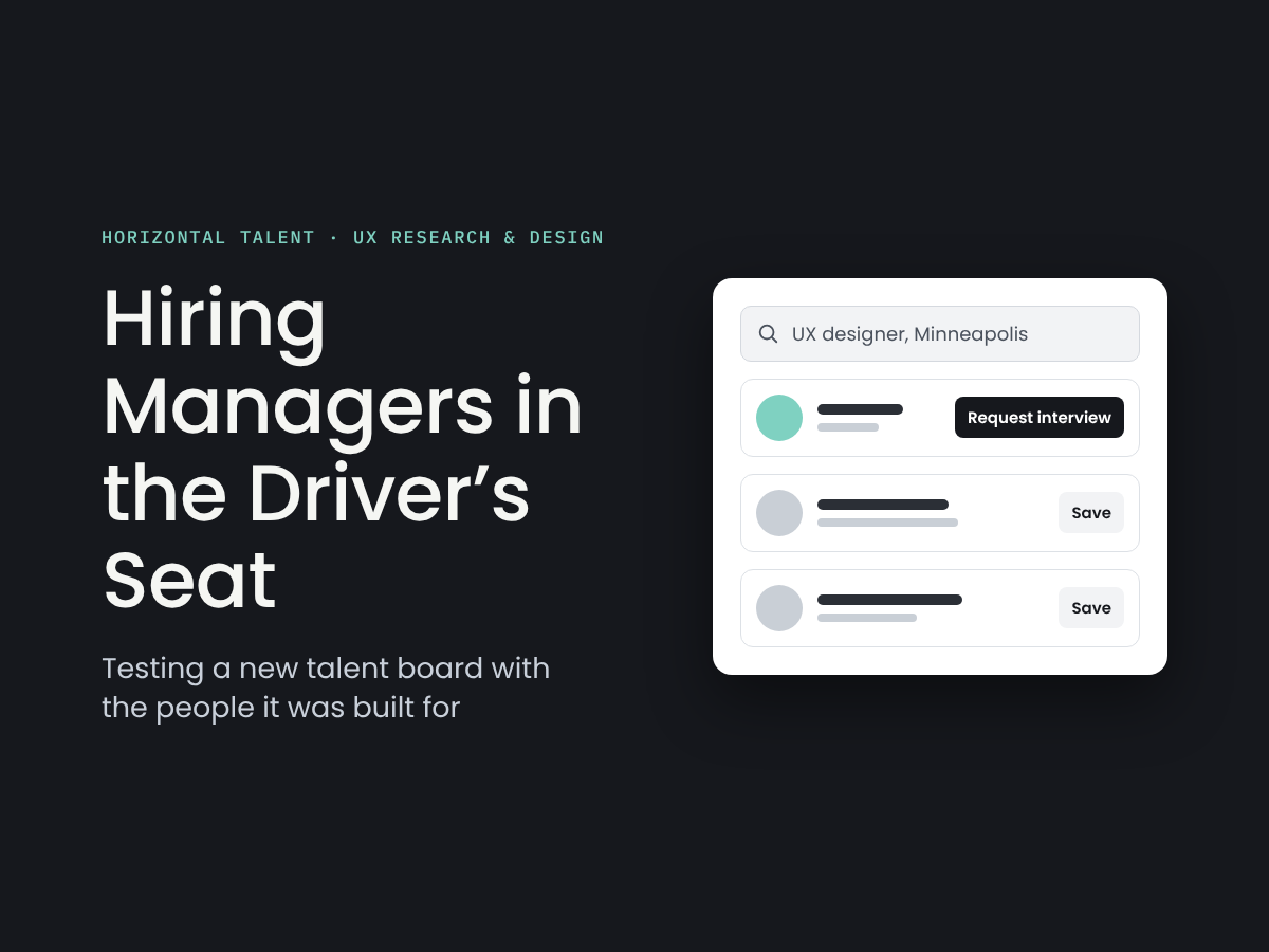 Testing a new job board with the people it was built for