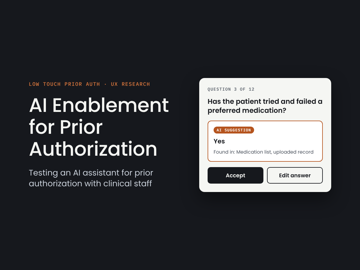 AI Enablement for Prior Authorization