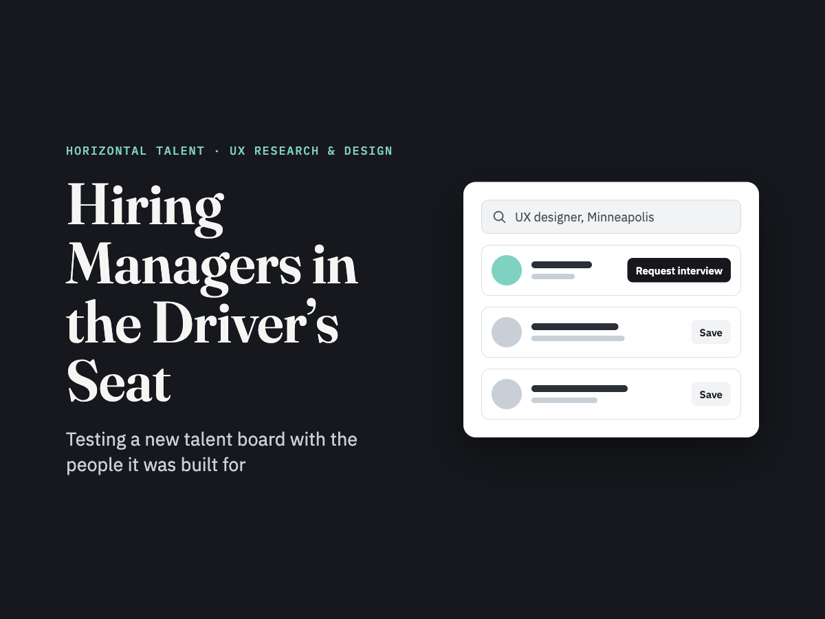 Testing a new job board with the people it was built for