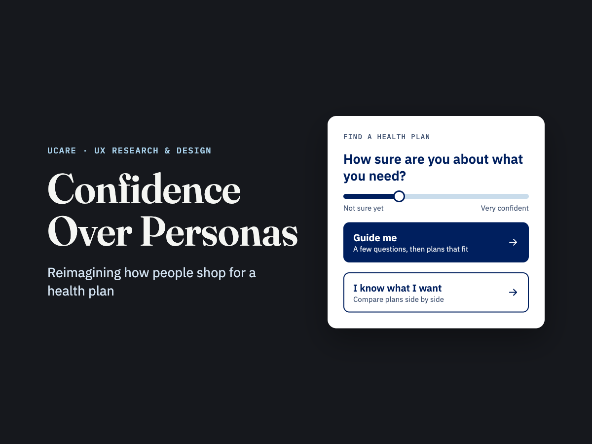 How confidence, not personas, shapes the way people shop for health plans.