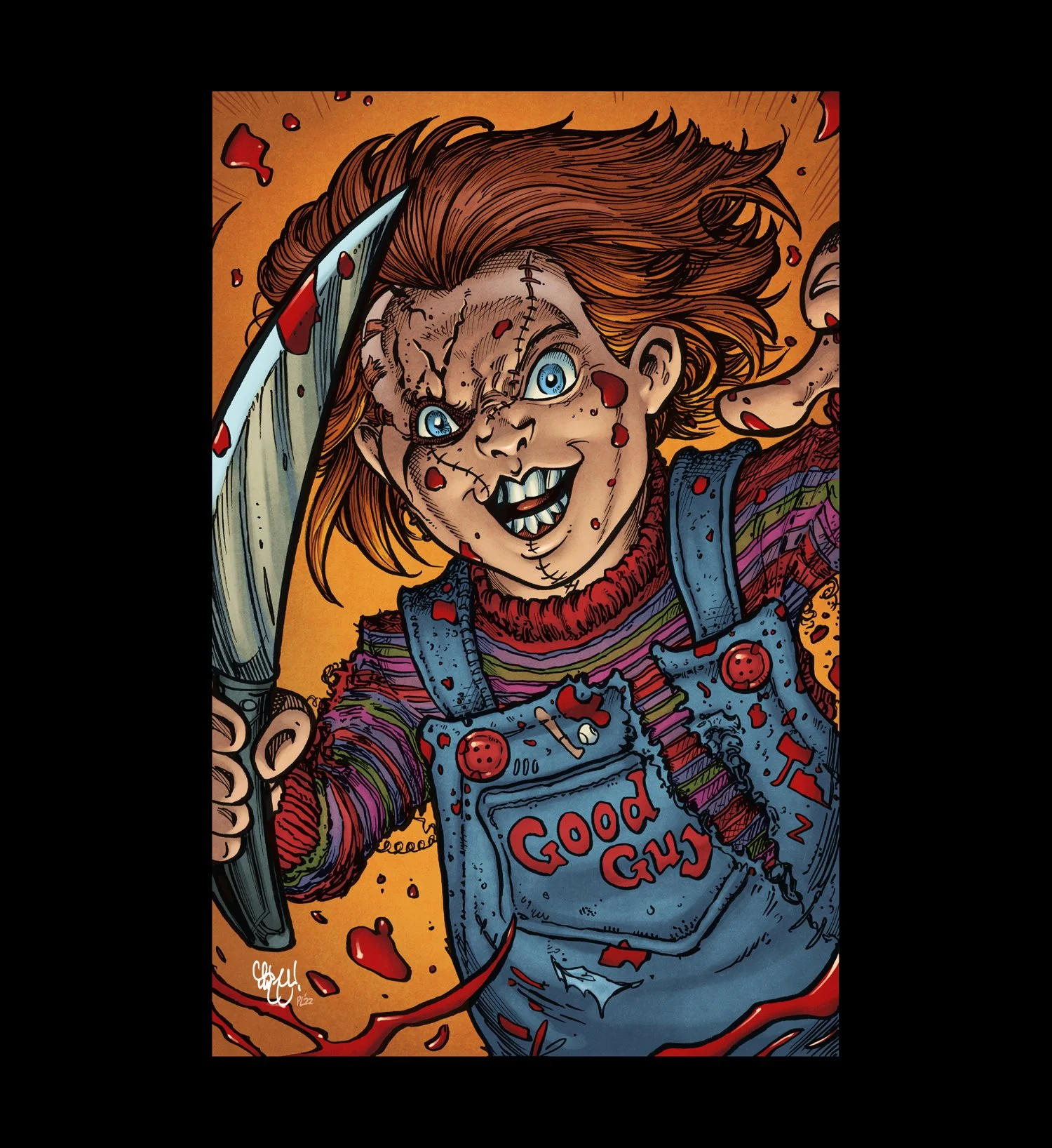 CHUCKY CHILD'S PLAY 11x17 SIGNED PRINT