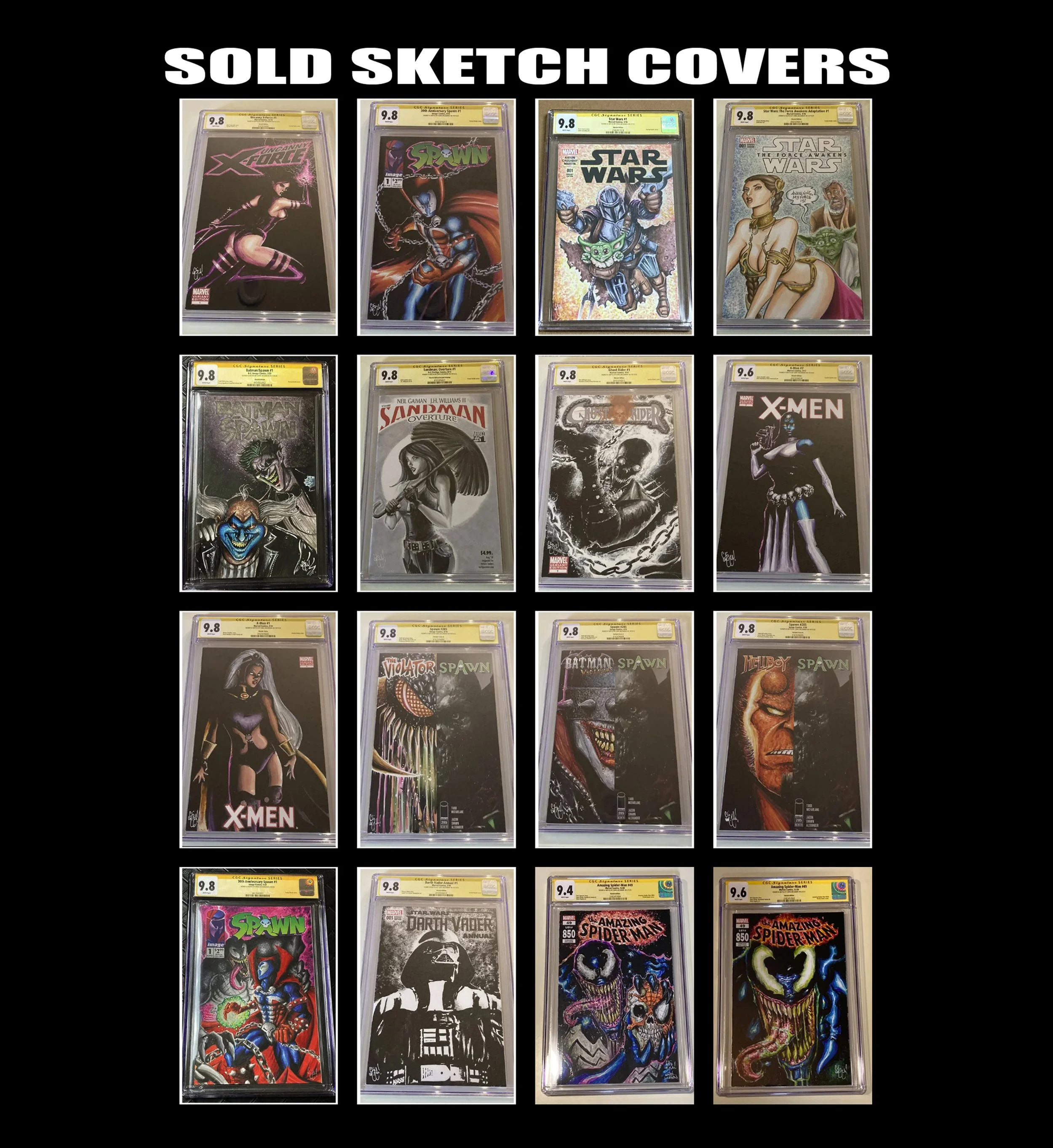 SOLD CGC GRADED SKETCH COVERS SAMPLES