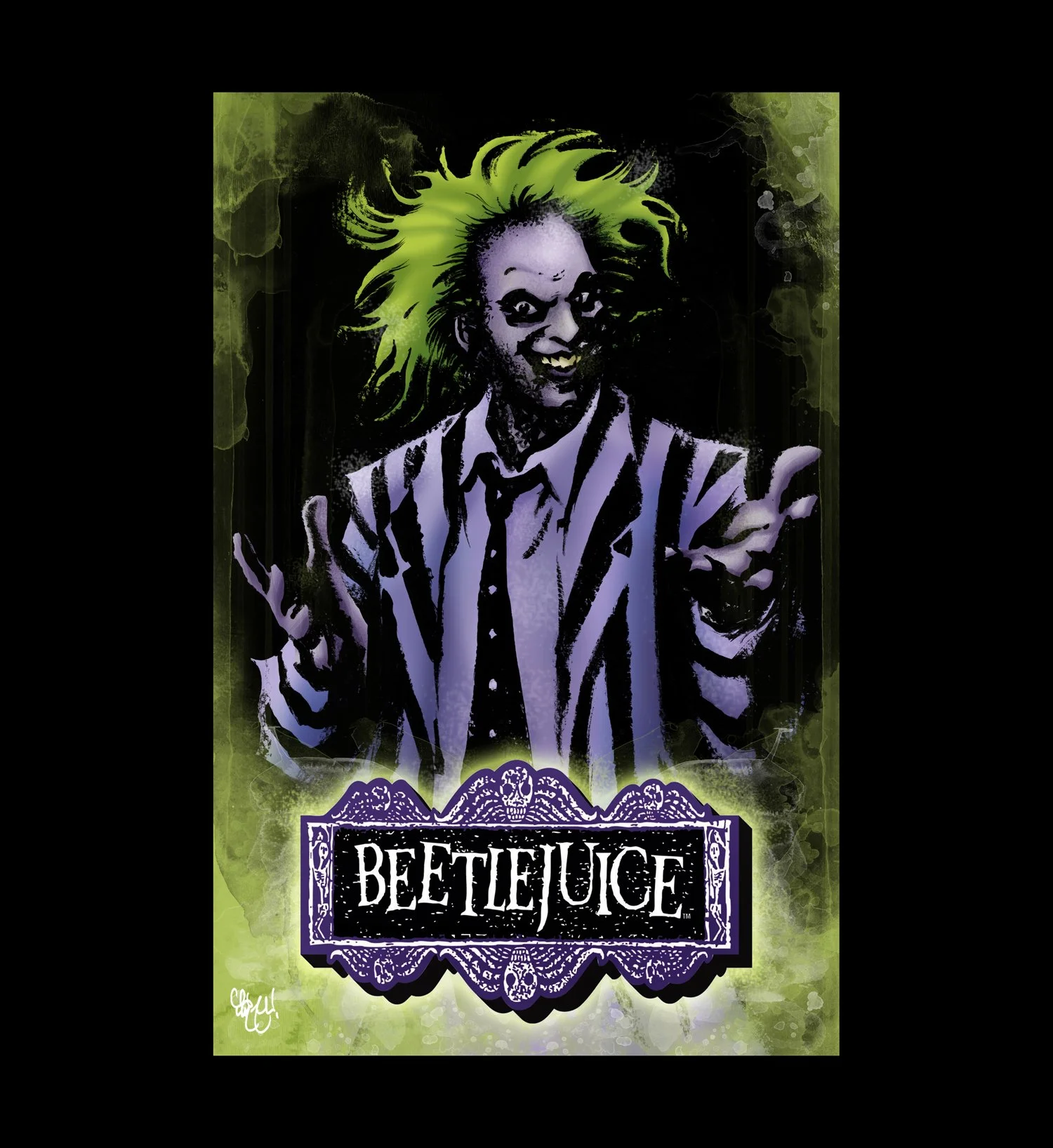 BEETLEJUICE 11x17 SIGNED PRINT