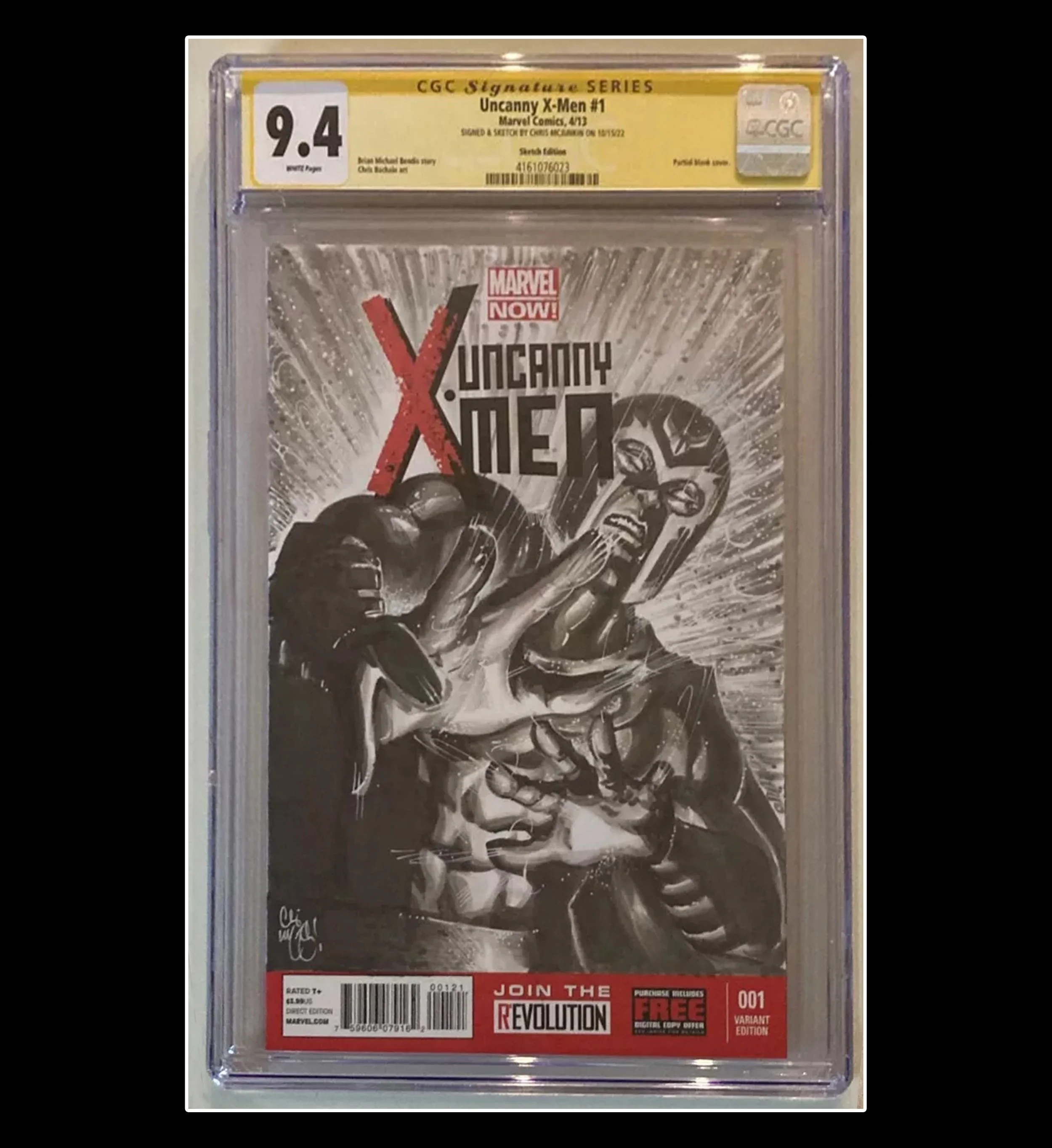 MAGNETO UNCANNY X-MEN #1 PAINTED CGC GRADED SKETCH COVER