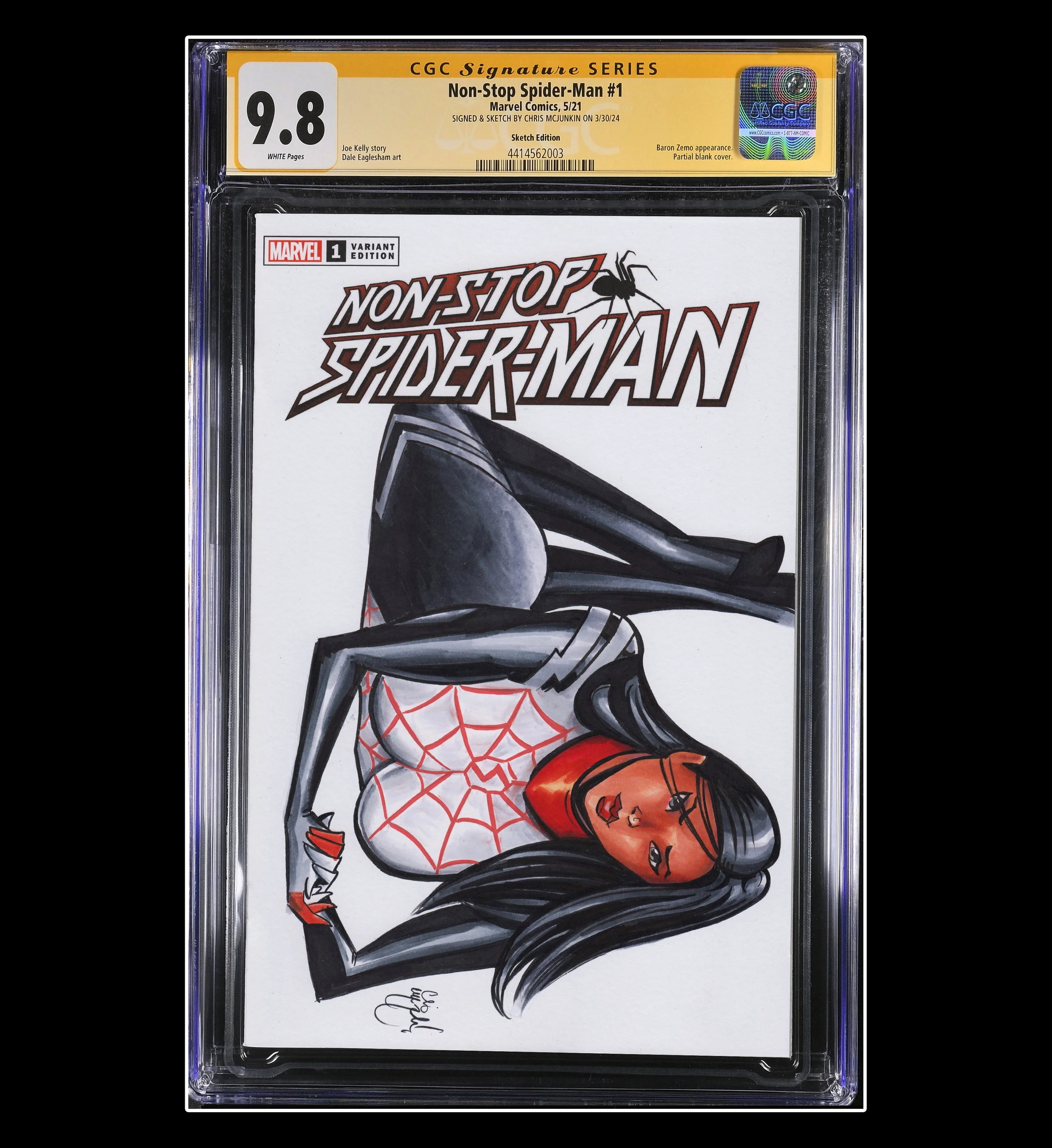 SILK NON-STOP SPIDER-MAN #1 CGC GRADED SKETCH COVER