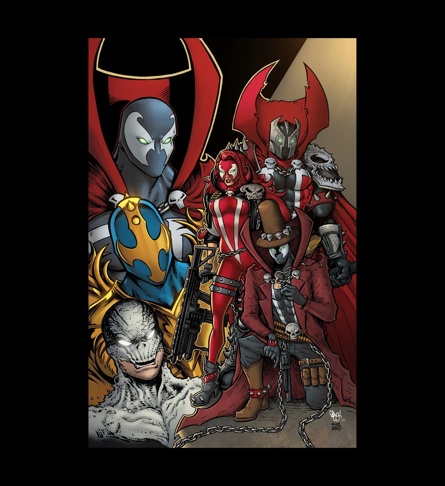 SPAWN SCORCHED 11x17 SIGNED PRINT