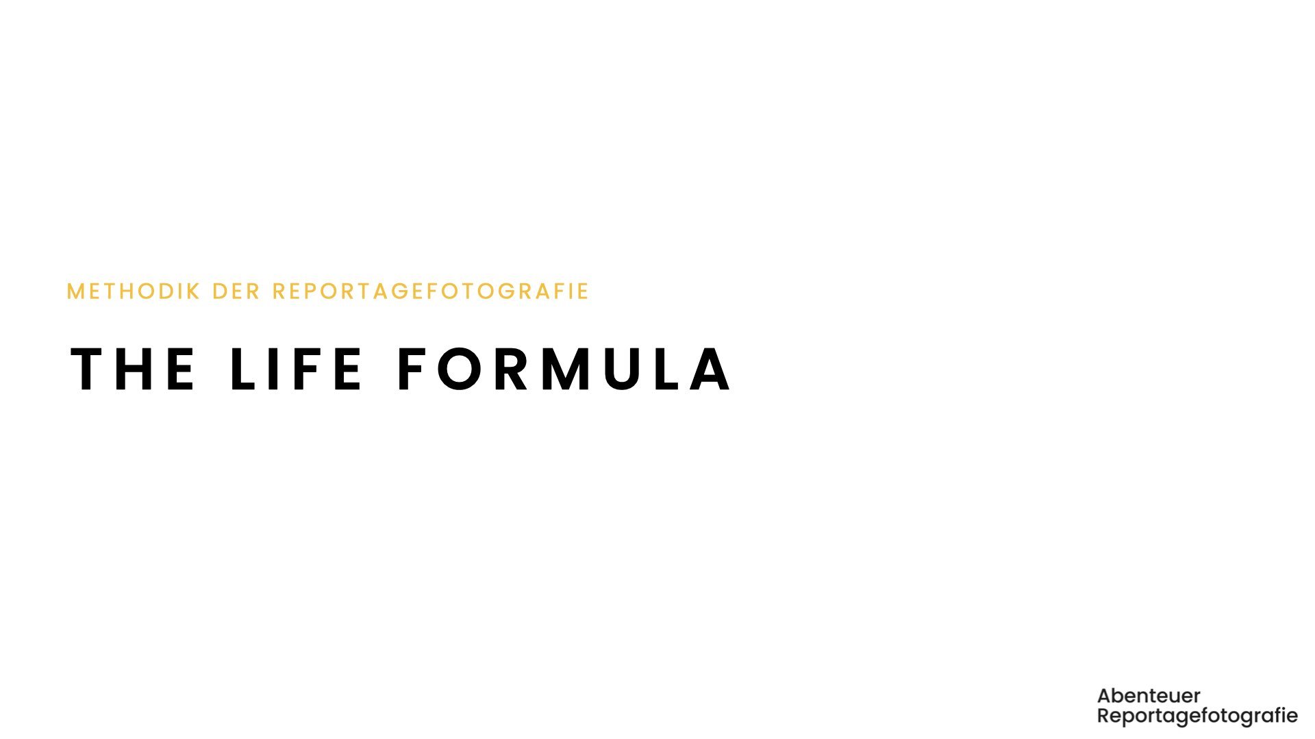 Screencast: The Life Formula