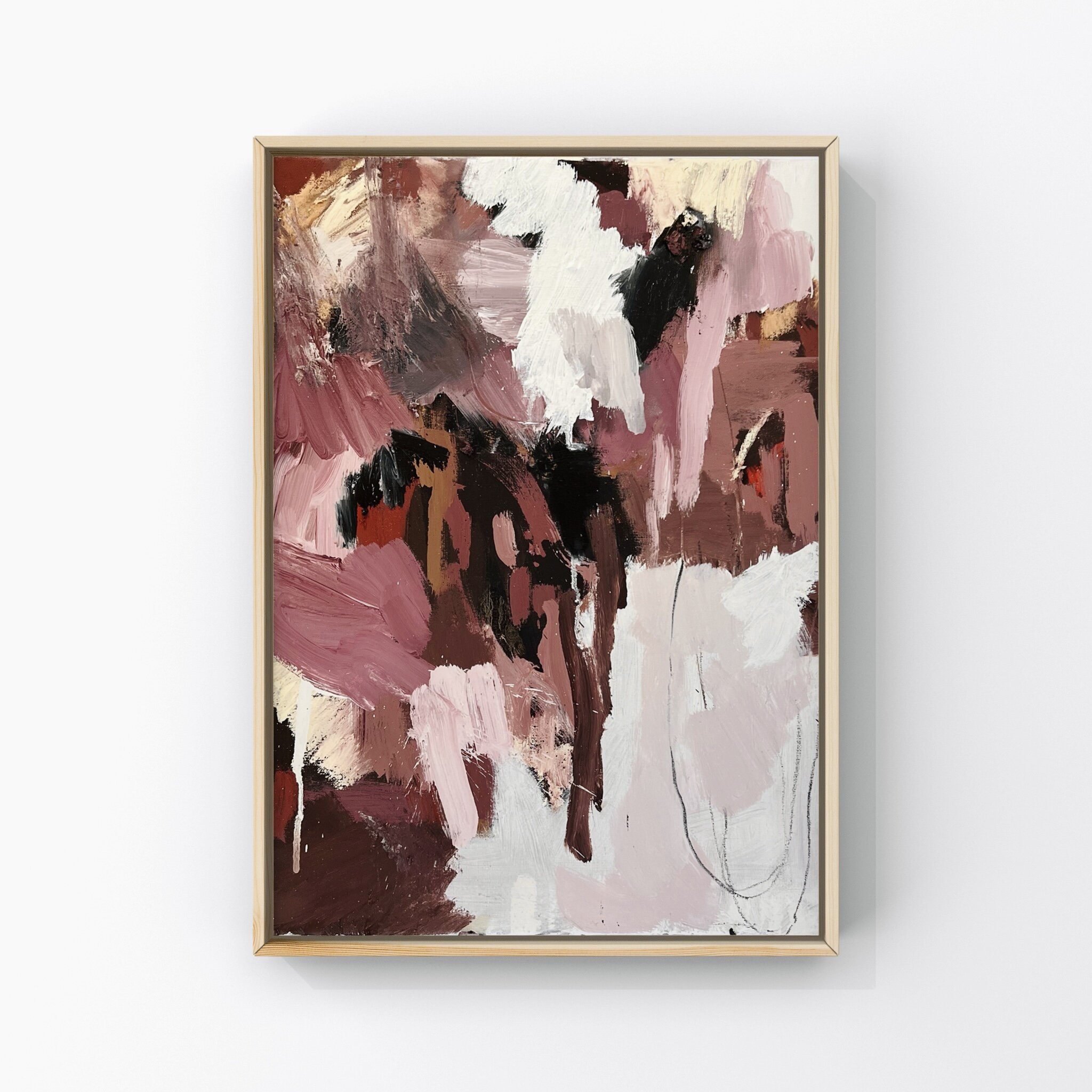 The story of you and I, 2022, 12" x 16", Oil, pastel, and charcoal on canvas