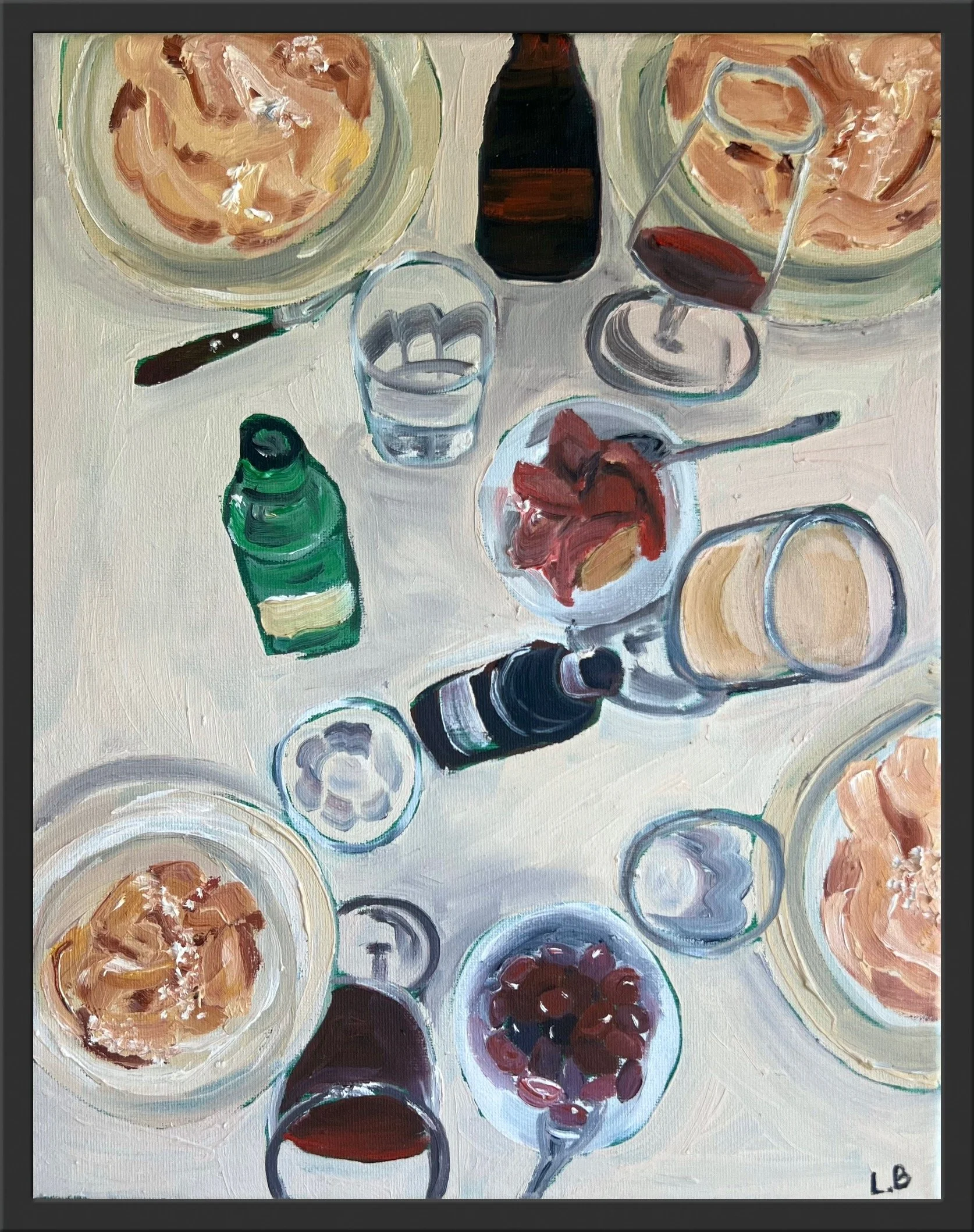 Pasta Nights,2024, 11" w x 14" L, oil on canvas
