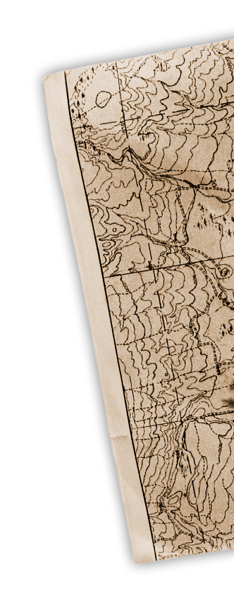 A folded topographic map