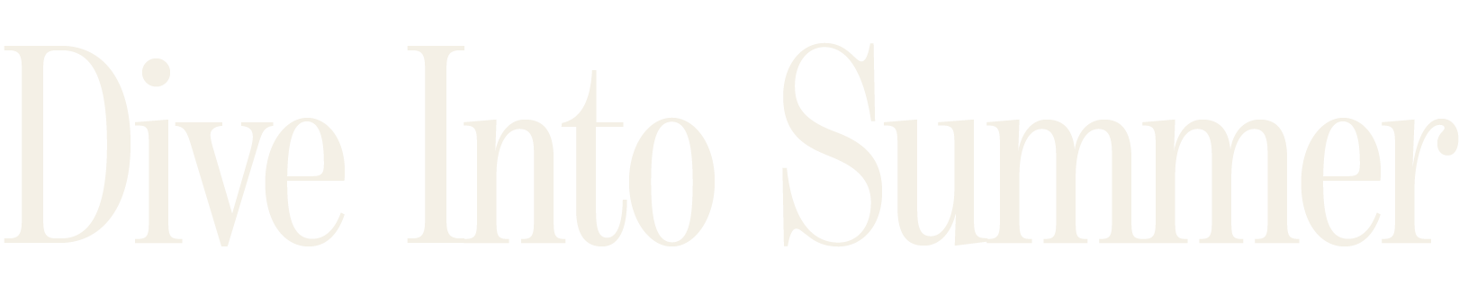 White text that says "Dive Into Summer"