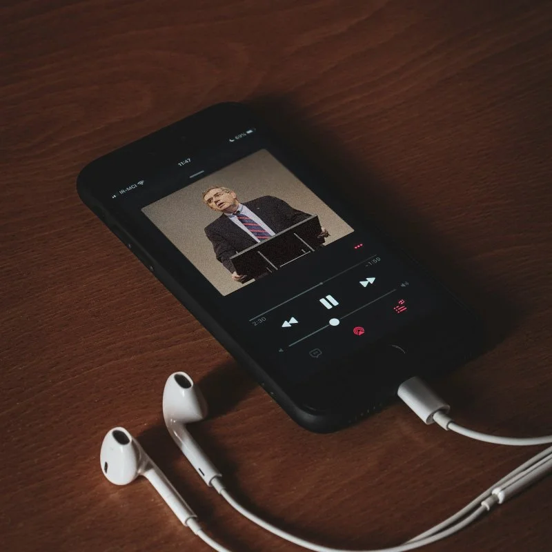 Phone Mockup with Headphones