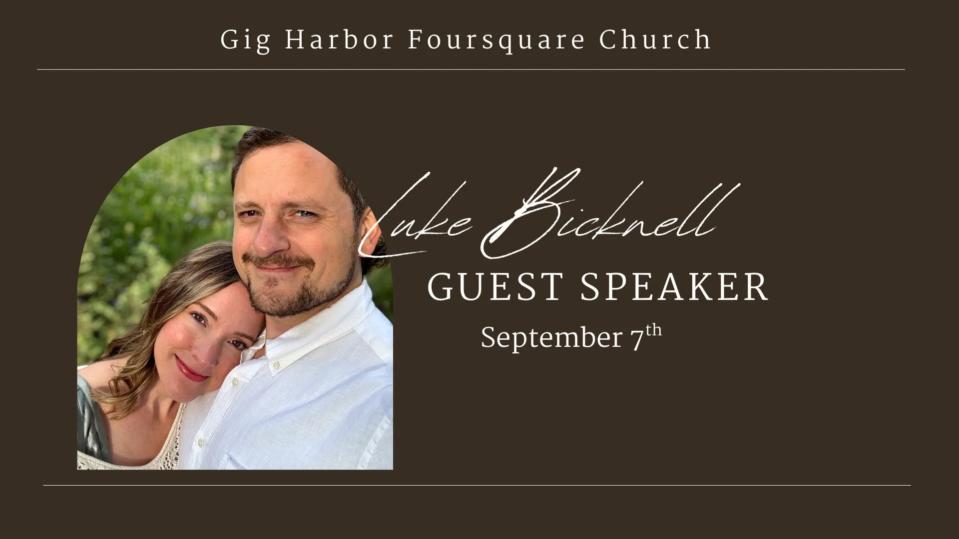 Join us Sunday for a special guest speaker, Luke Bicknell! Worship begins at 10:00 am